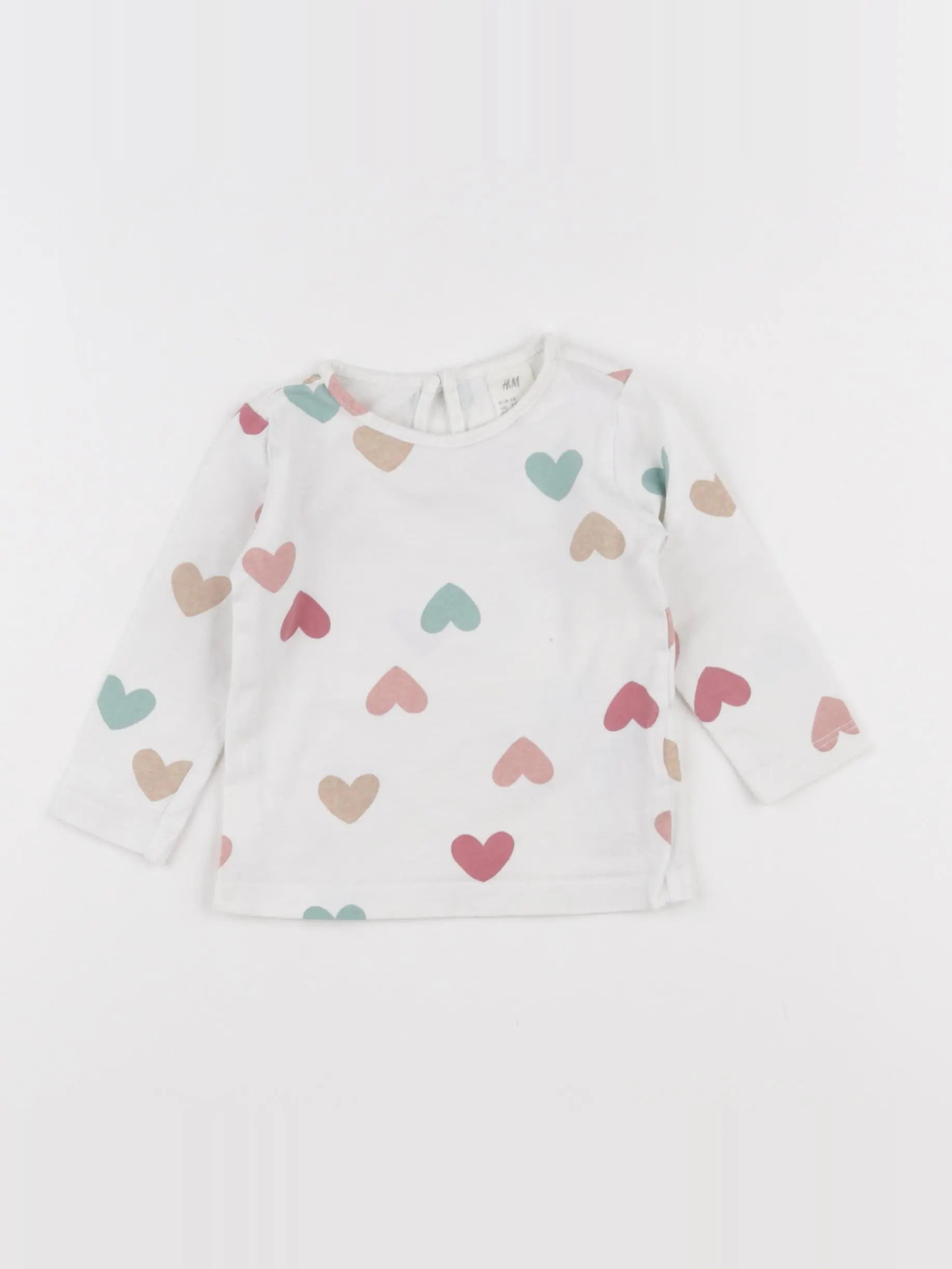 H&M - tee-shirt blanc - 3/6 mois