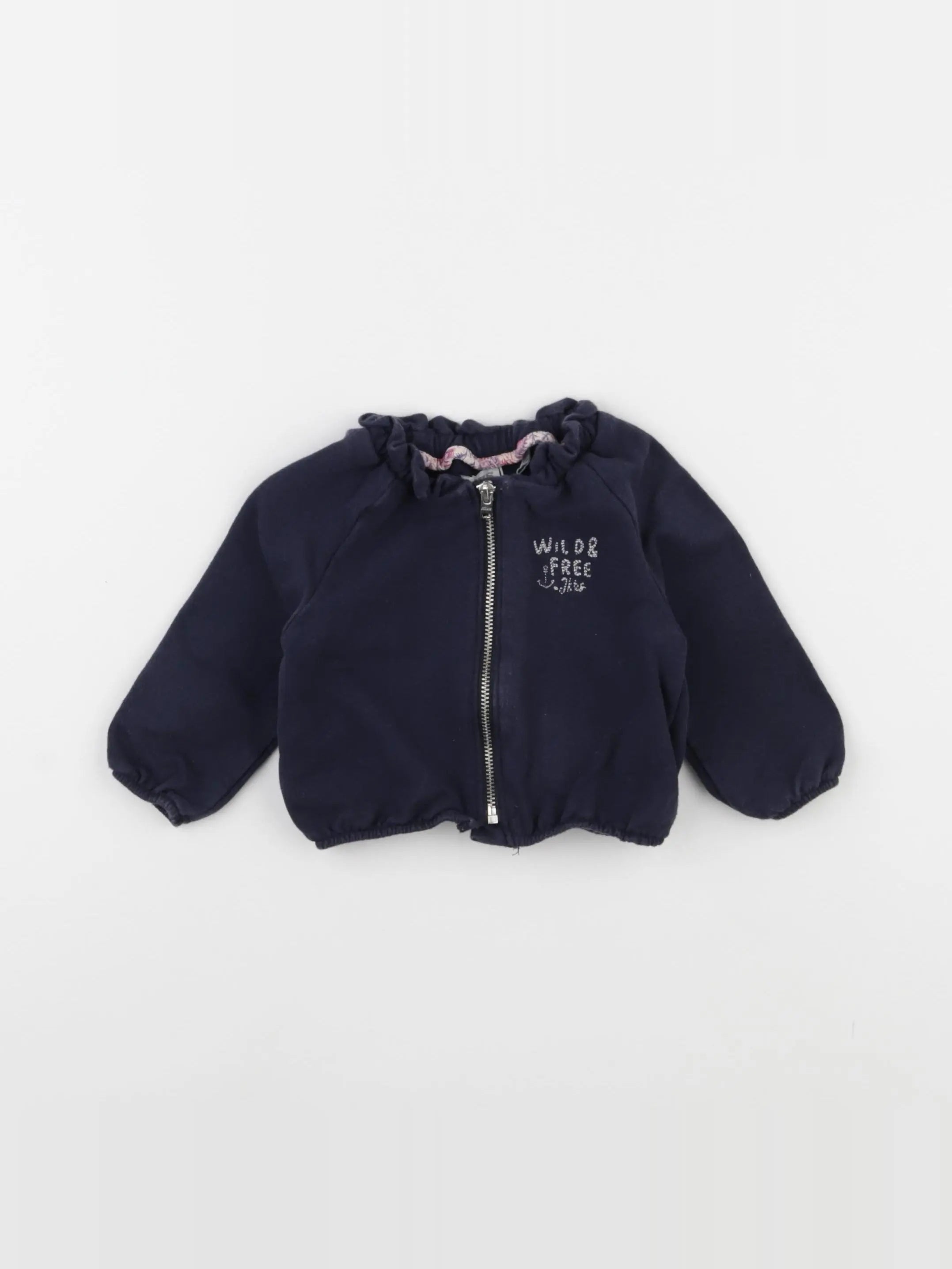 IKKS - sweat bleu - 6 mois