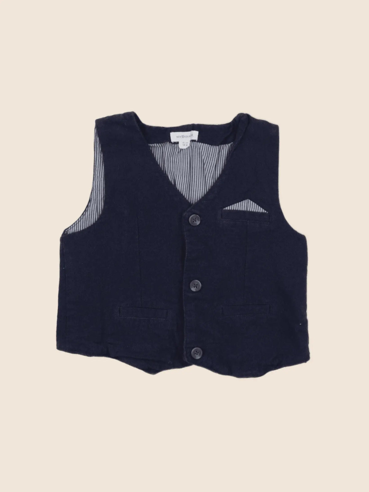 Vertbaudet - gilet bleu - 18 mois