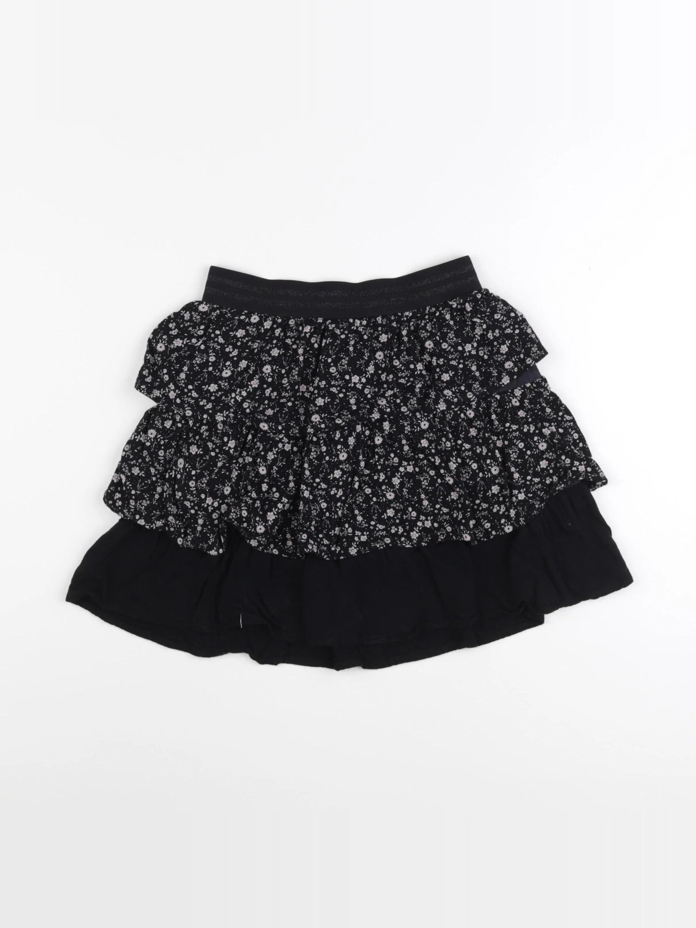 IKKS - jupe beige, noir - 10 ans