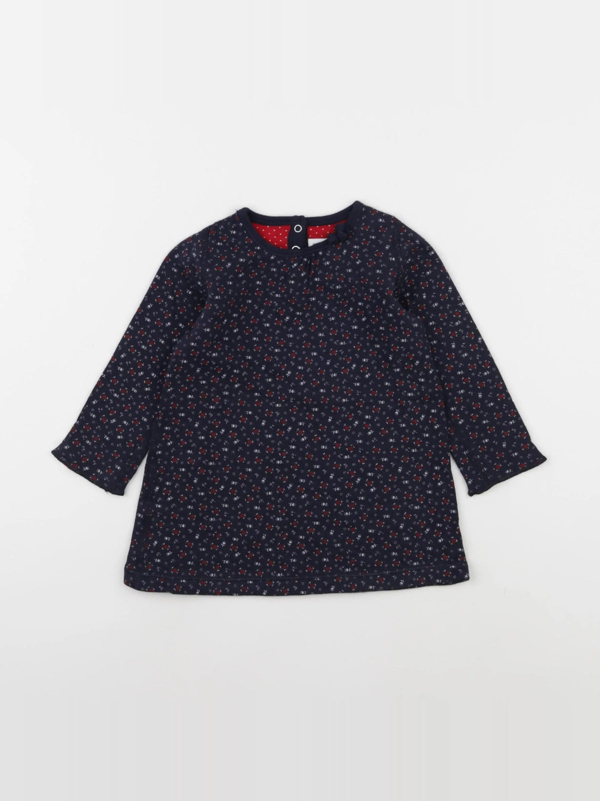 Petit Bateau - robe bleu - 12 mois
