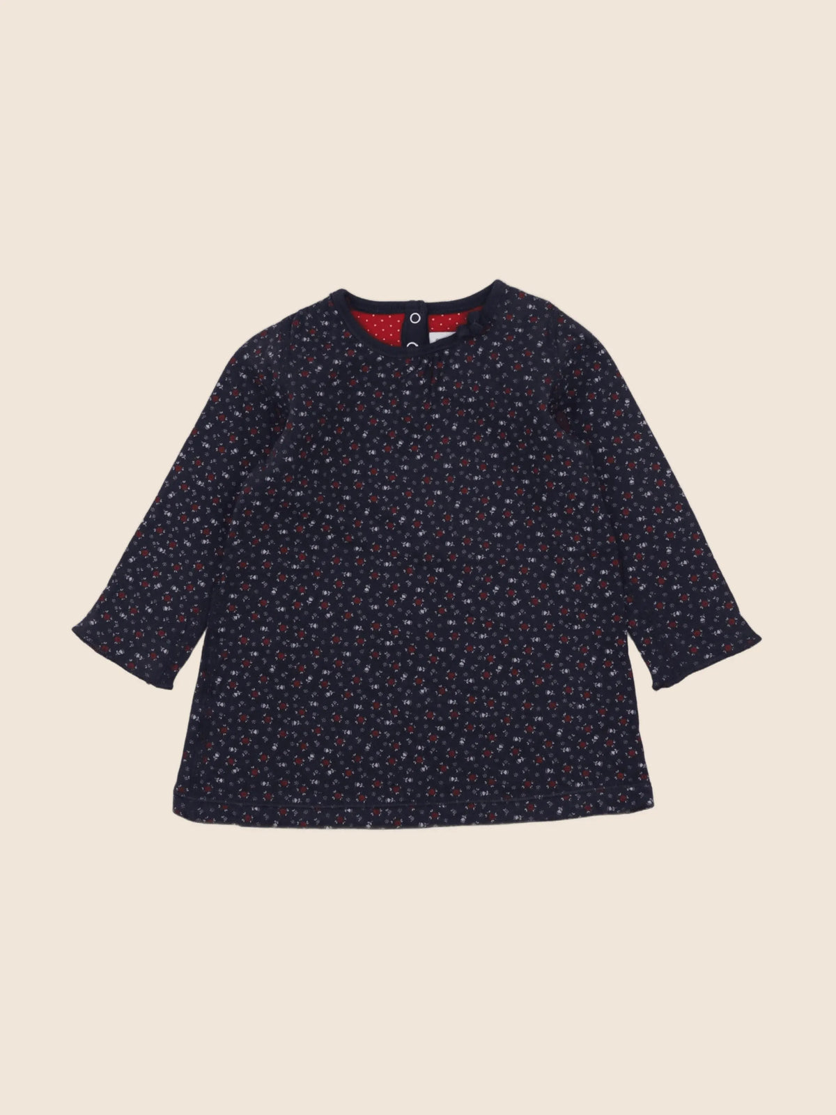 Petit Bateau - robe bleu - 12 mois