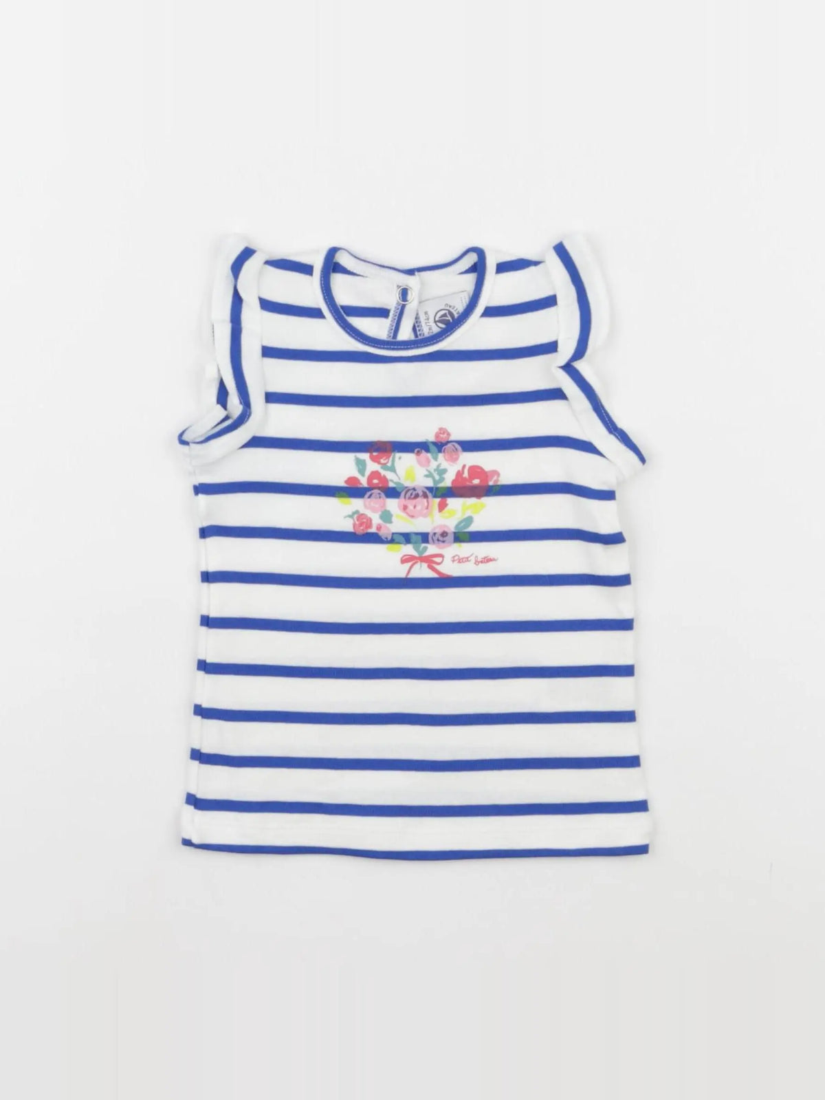 Petit Bateau - débardeur blanc - 12 mois