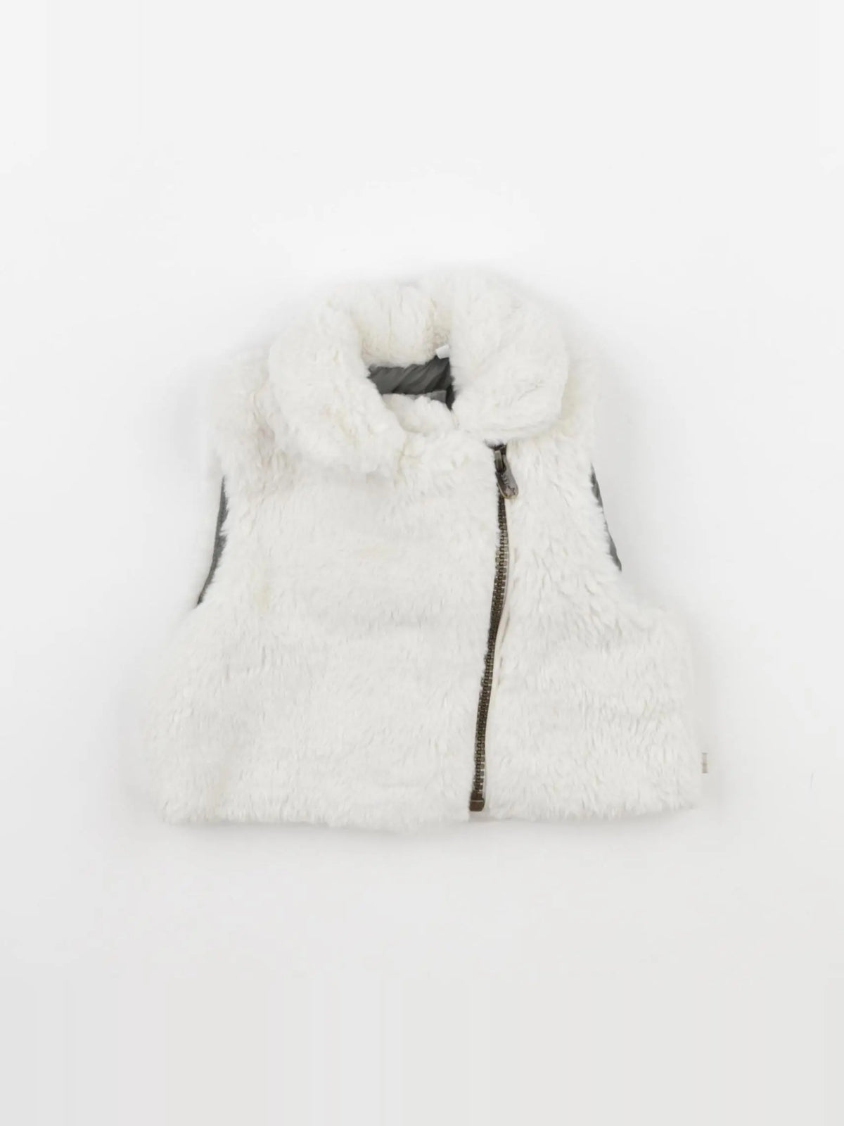 IKKS - gilet réversible, imprimé au dos gris, blanc - 6 mois