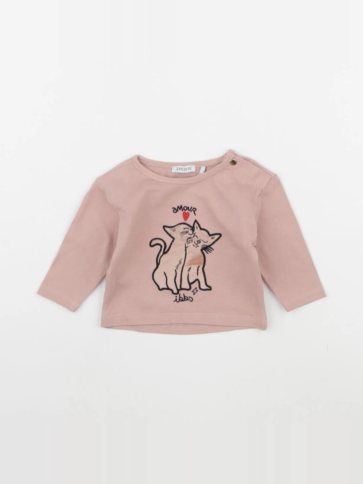 IKKS - tee-shirt rose - 6 mois