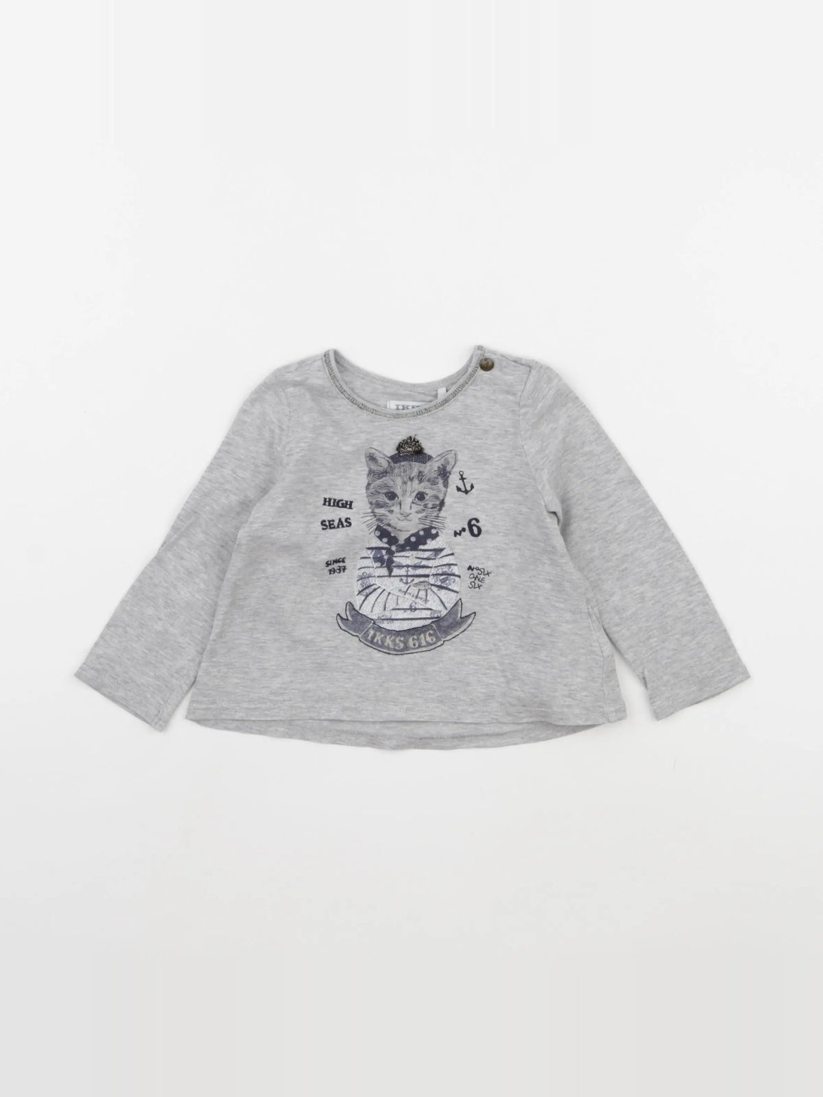 IKKS - tee-shirt gris - 6 mois