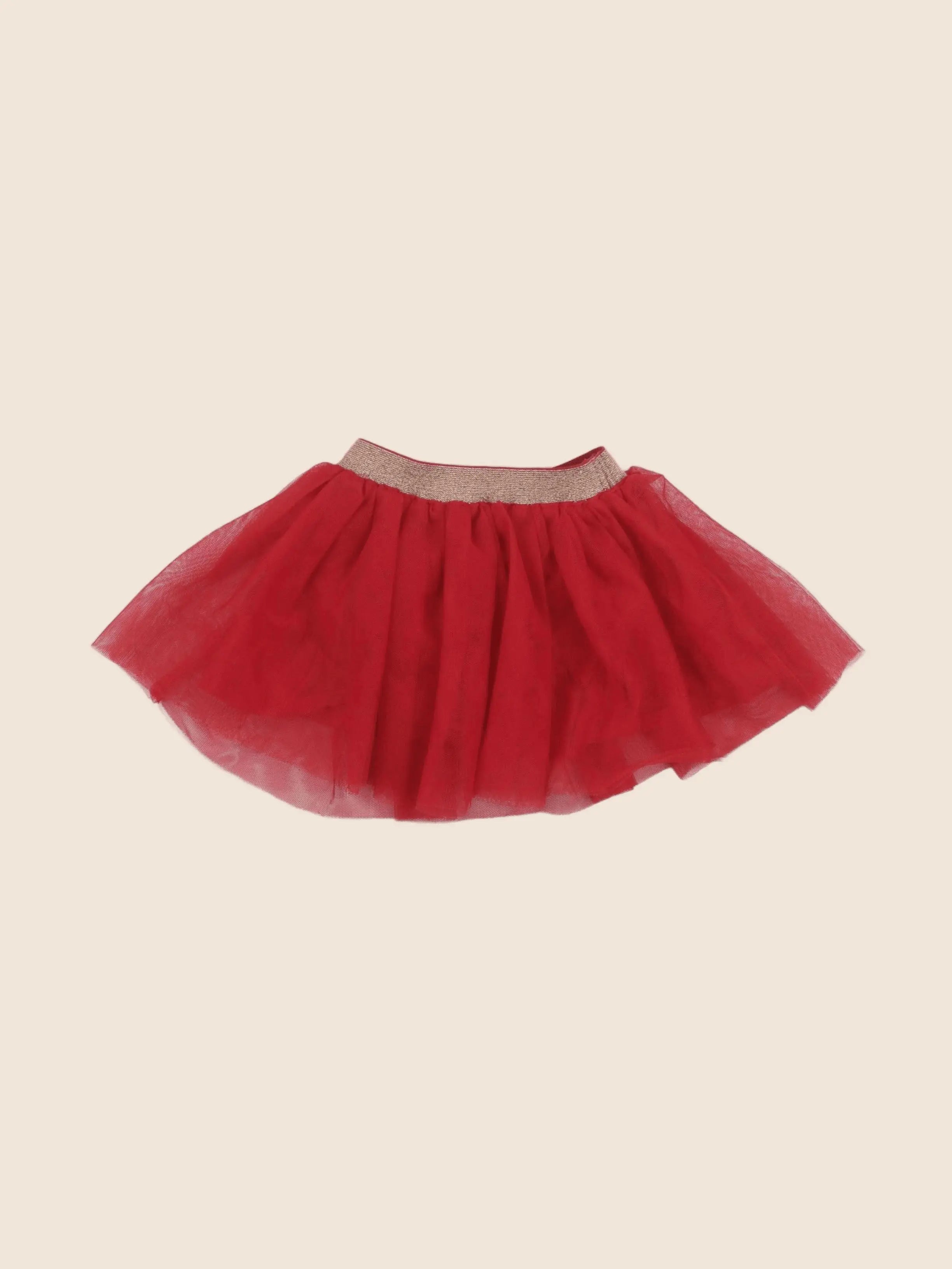 Vertbaudet - jupe rouge - 18 mois