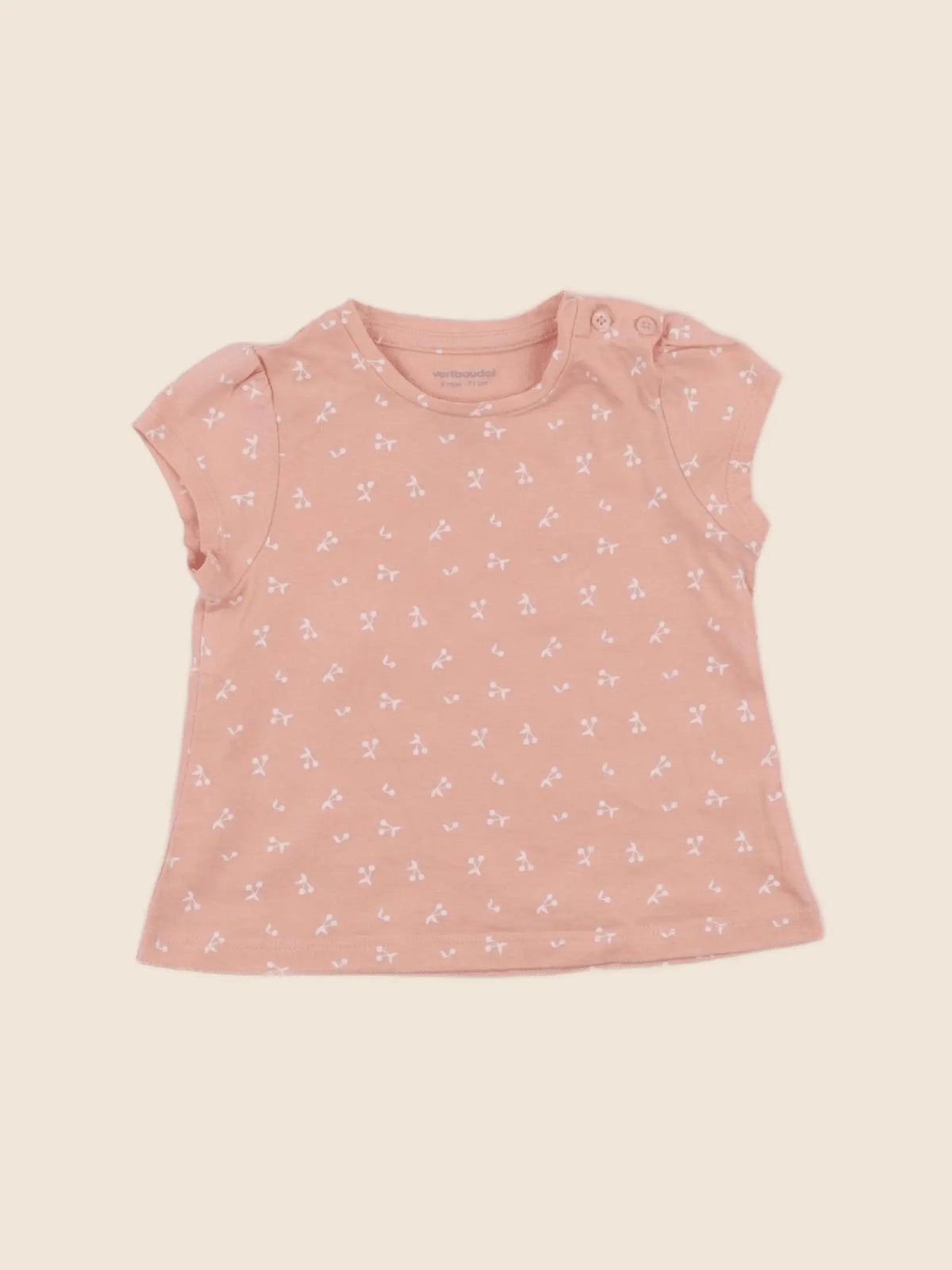 Vertbaudet - tee-shirt rose - 9 mois