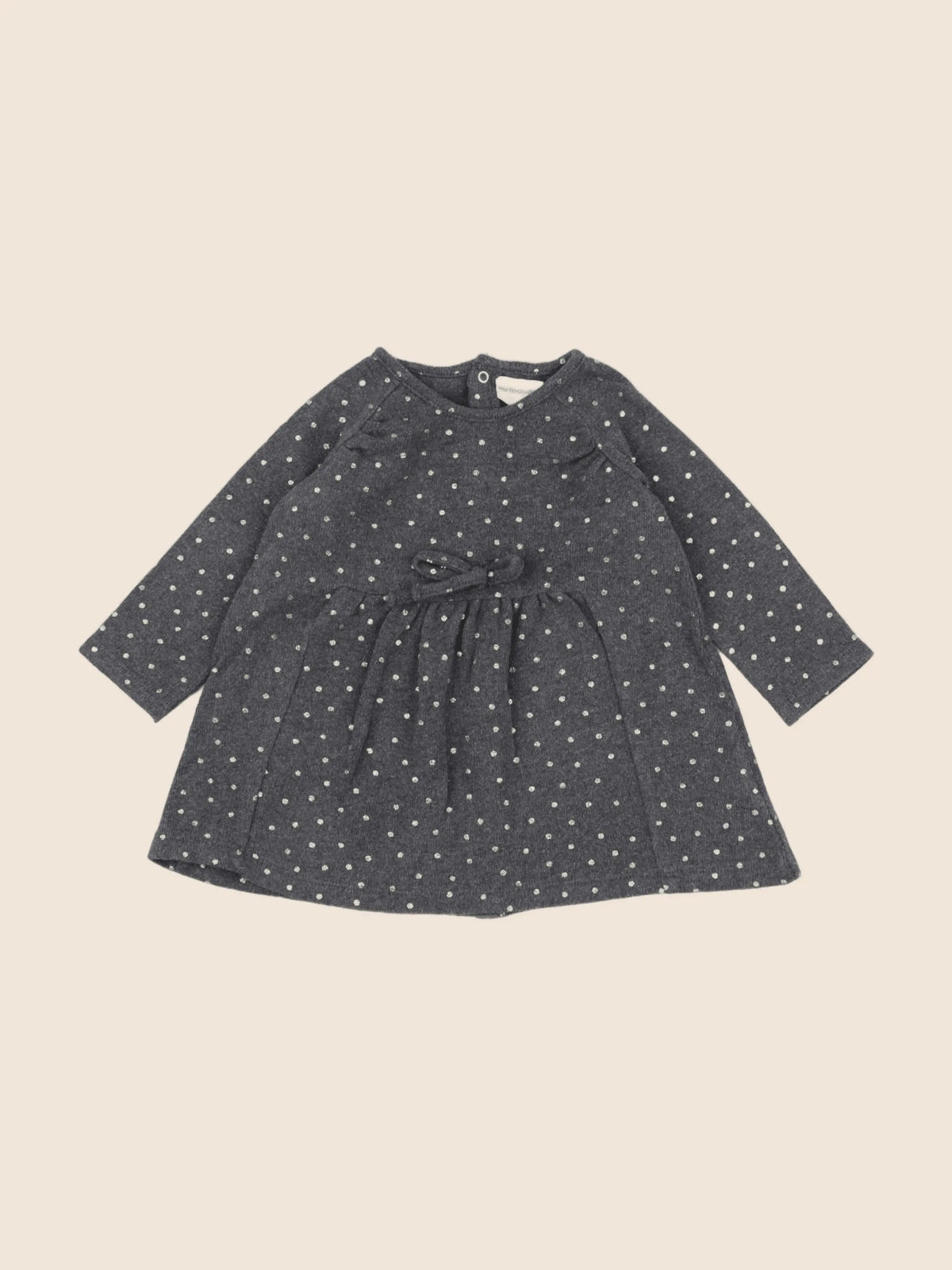 Vertbaudet - robe gris, or - 12 mois