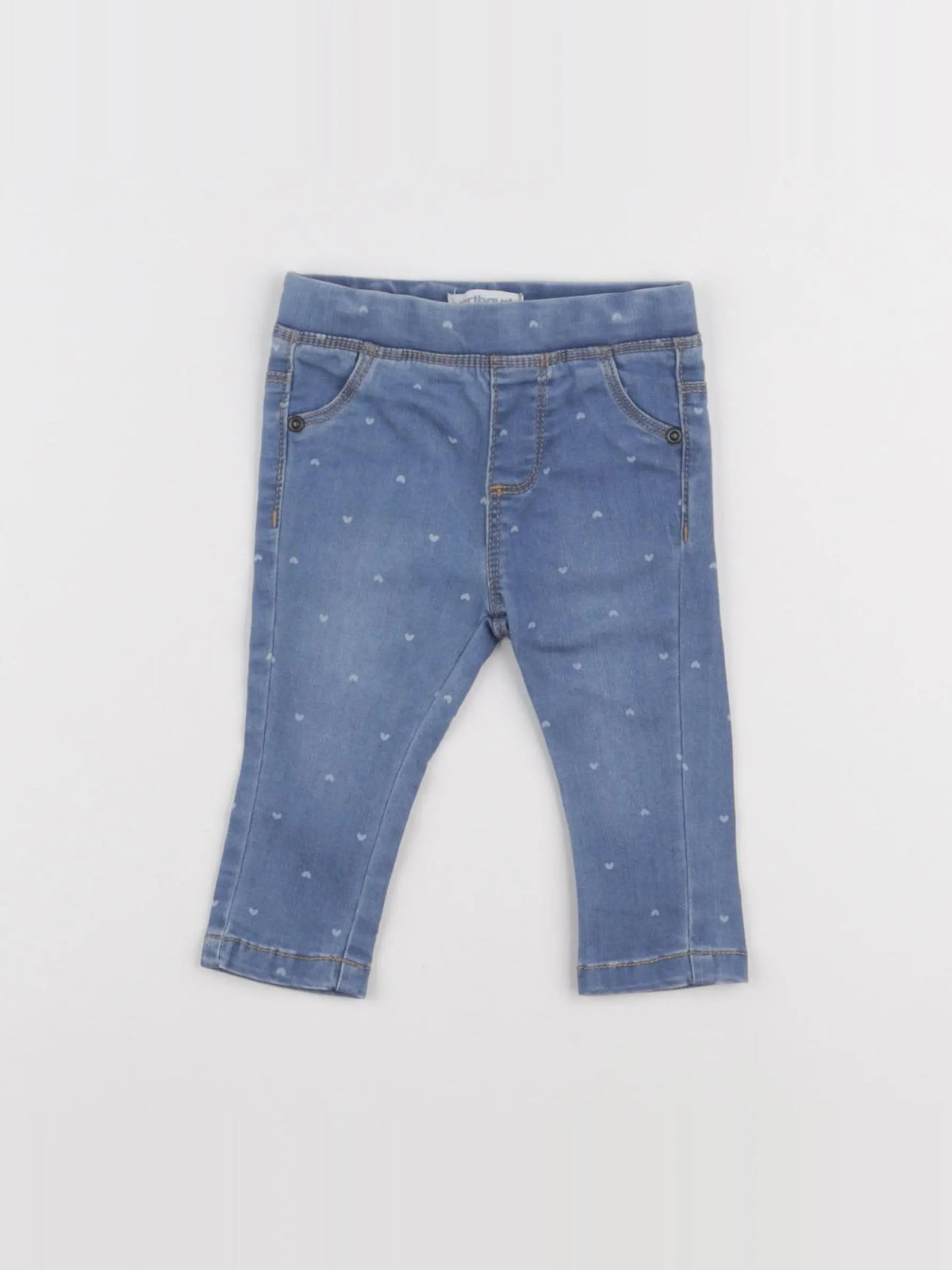 Vertbaudet - jegging bleu - 6 mois