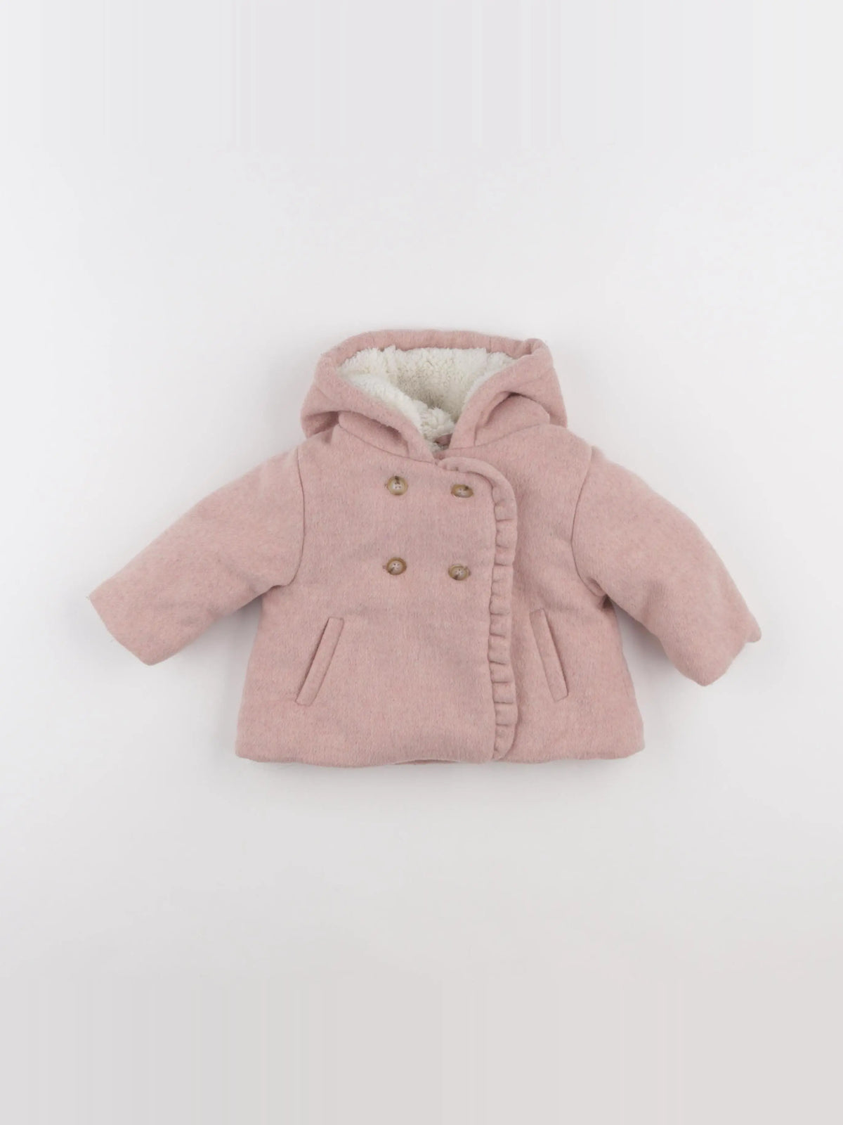 Vertbaudet - manteau rose - 6 mois