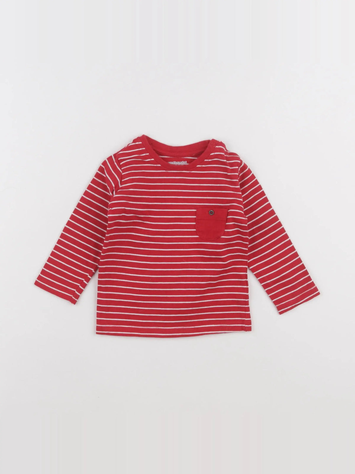Vertbaudet - tee-shirt rouge - 9 mois