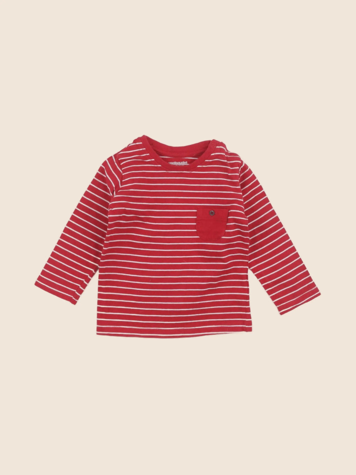 Vertbaudet - tee-shirt rouge - 9 mois