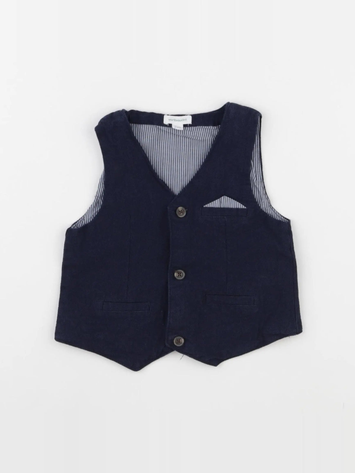 Vertbaudet - gilet bleu - 2 ans