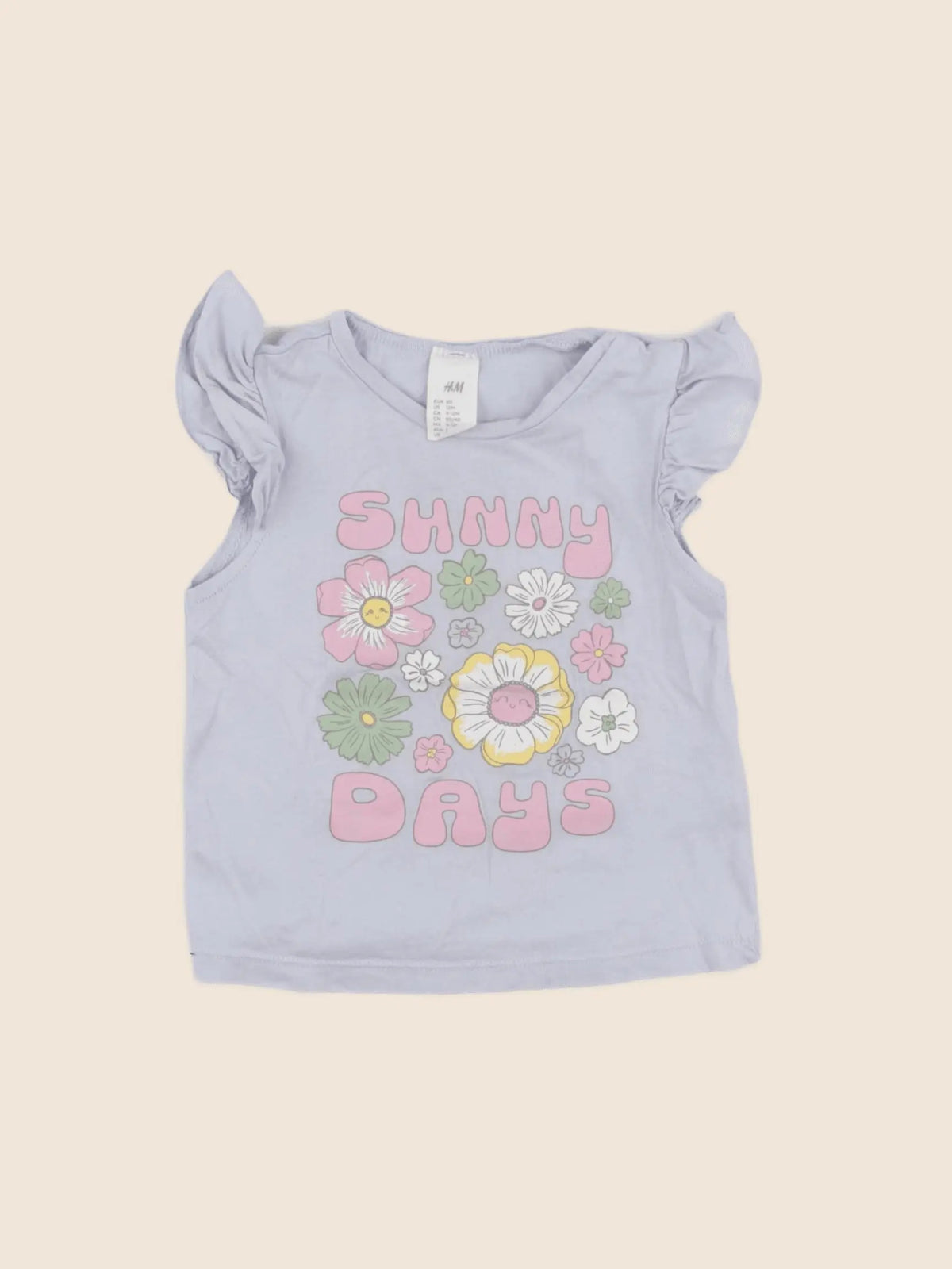 H&M - tee-shirt bleu - 9/12 mois