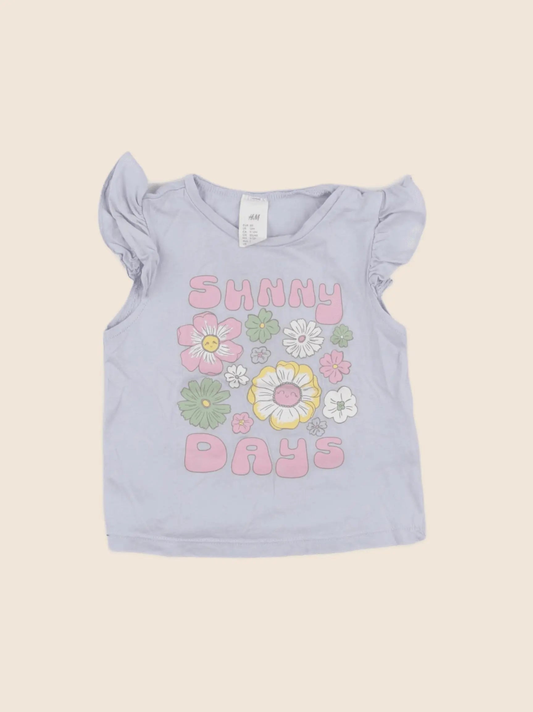 H&M - tee-shirt bleu - 9/12 mois