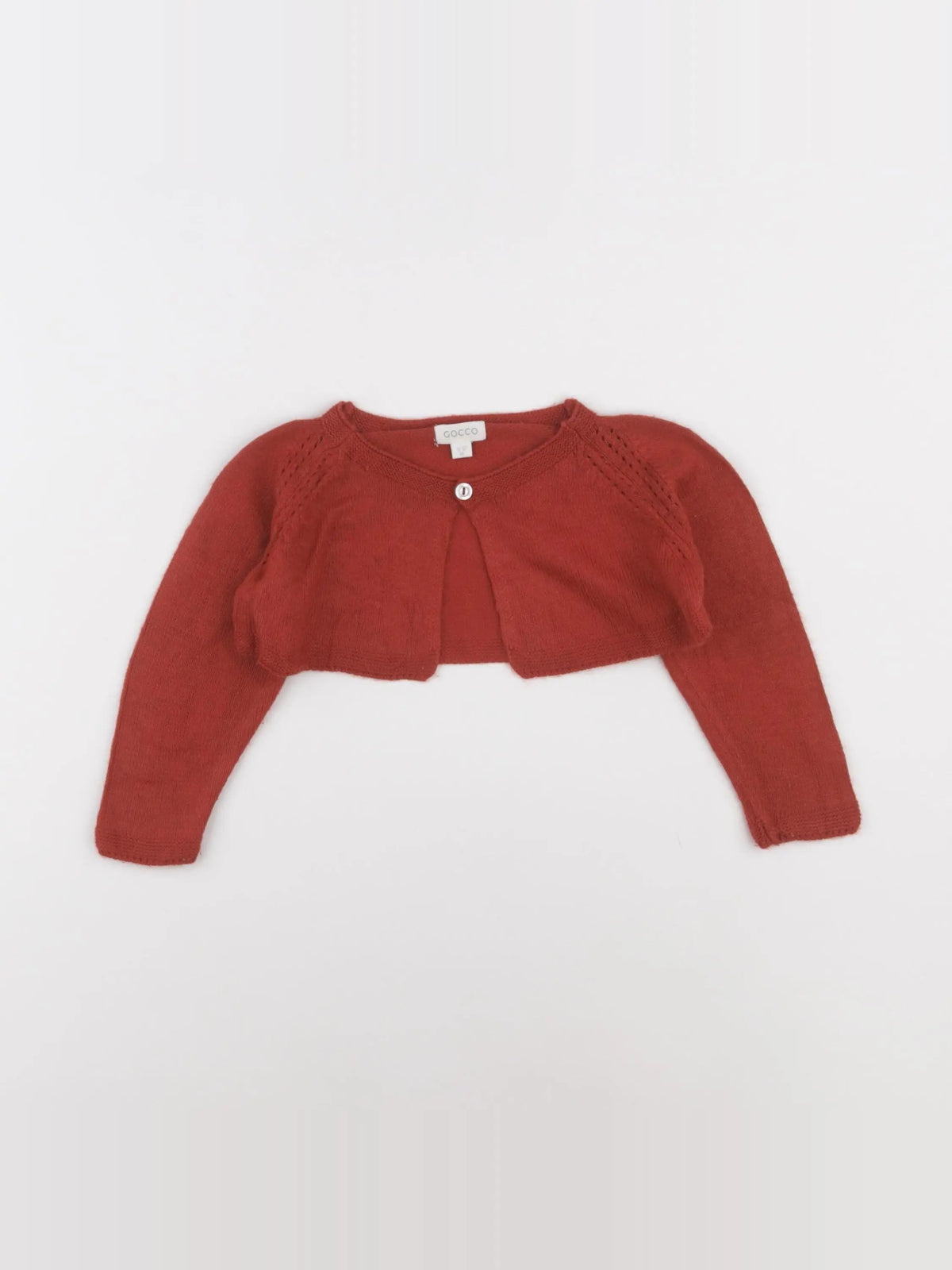 Gocco - gilet court rouge - 9/12 mois