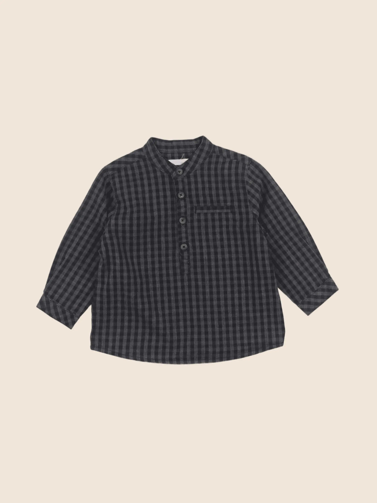 Boutchou - chemise gris, noir - 9 mois