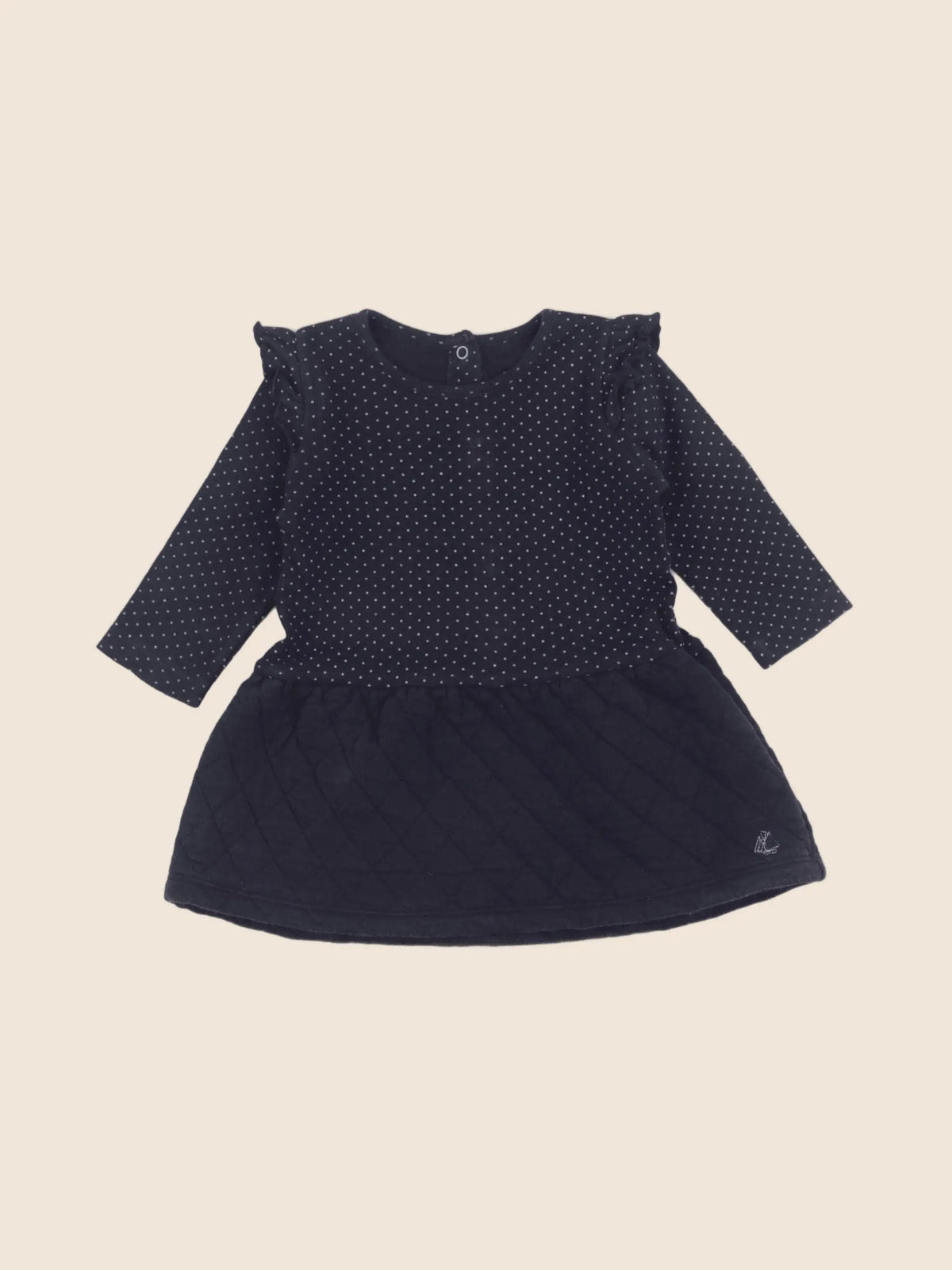 Petit Bateau - robe bleu - 6 mois