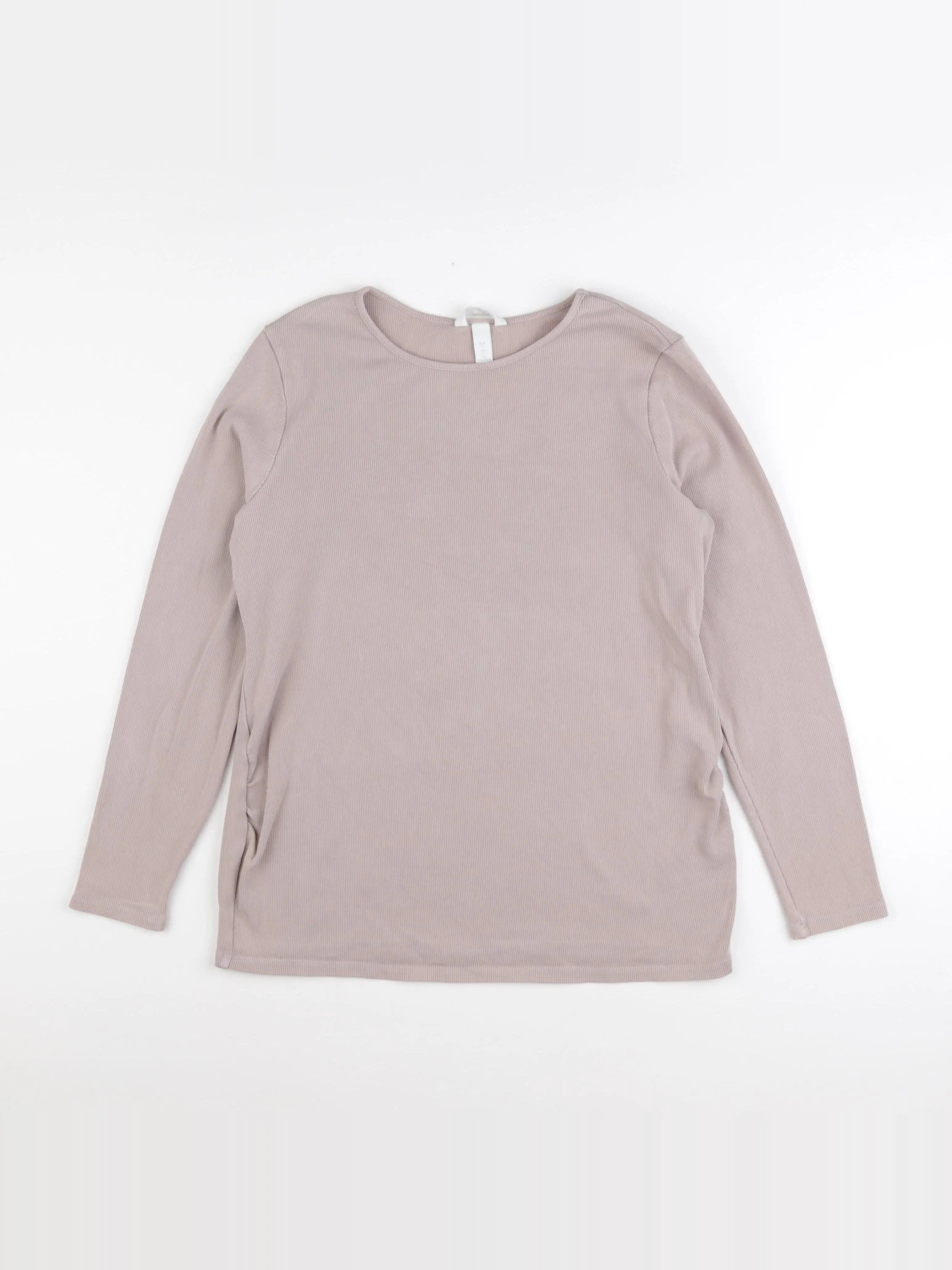 H&M - tee-shirt grossesse beige - l