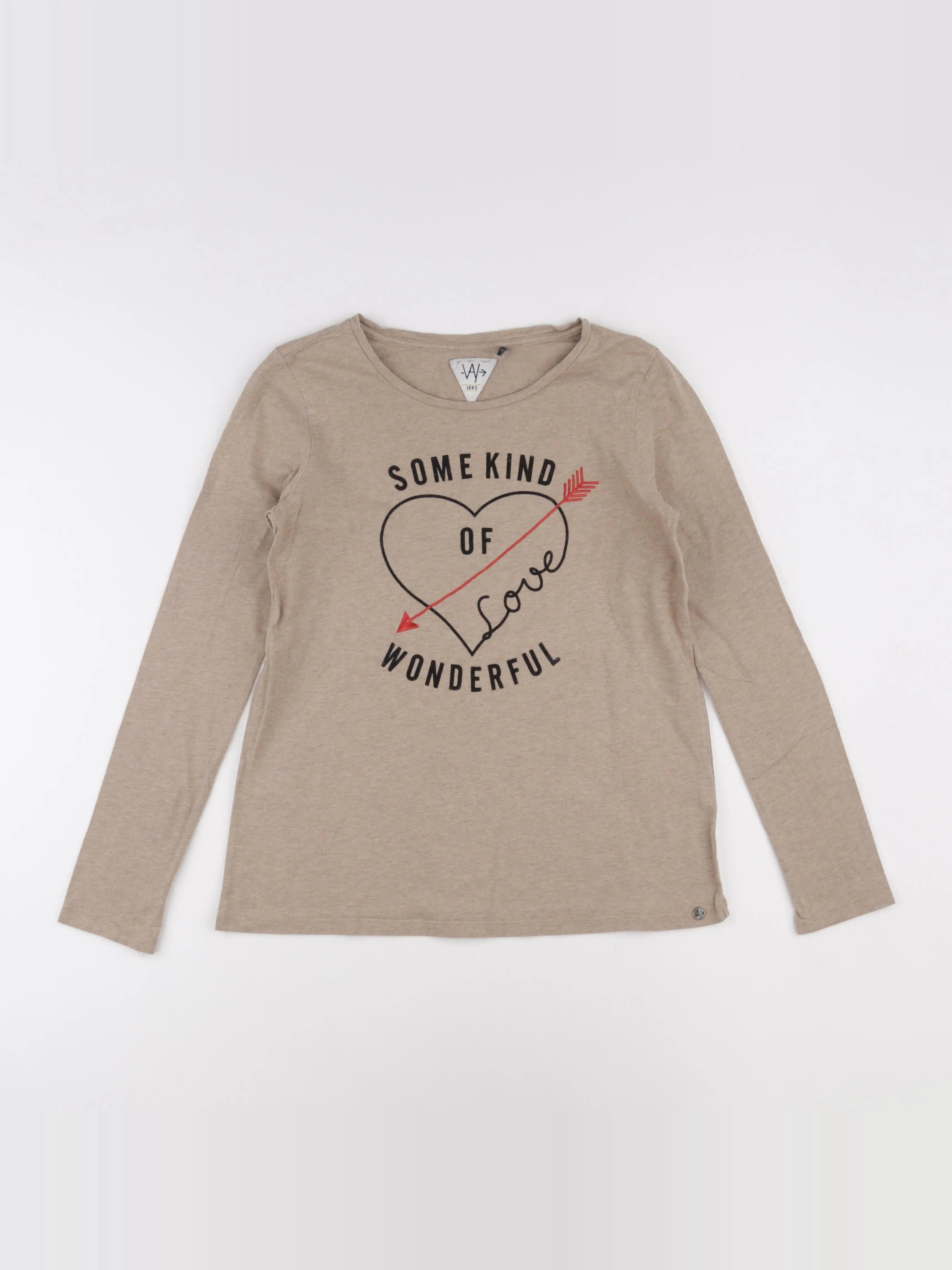 IKKS - tee-shirt beige - 16 ans