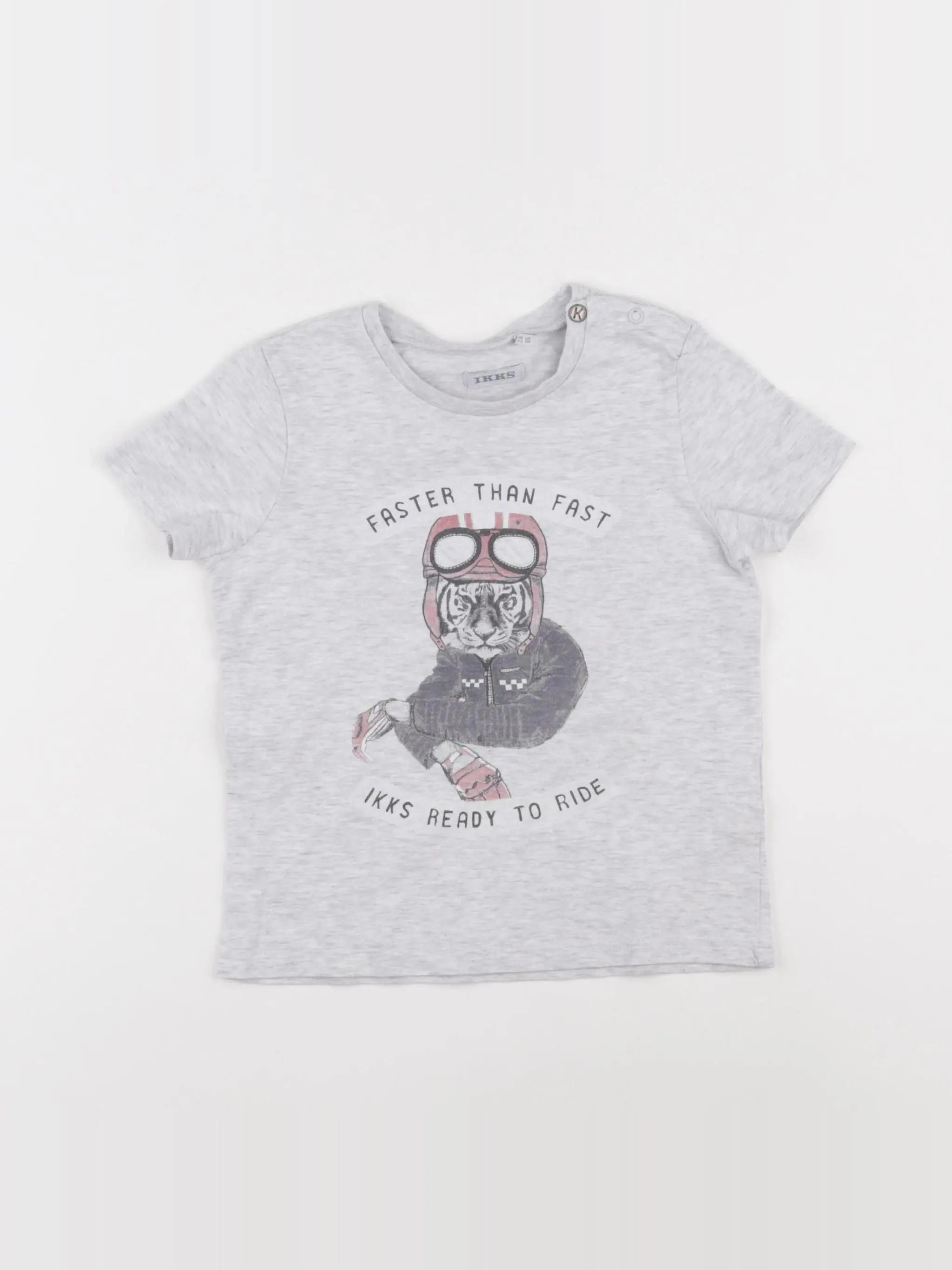 IKKS - tee-shirt gris - 2 ans