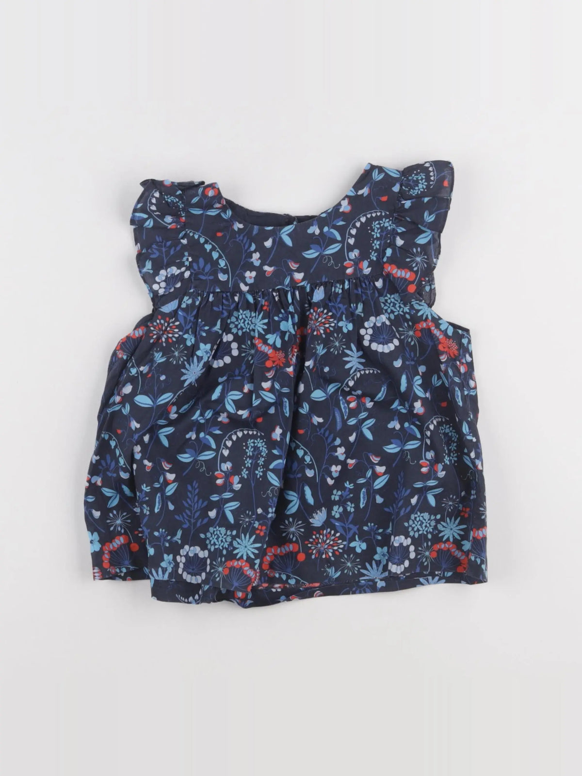 Jacadi - blouse liberty bleu - 6 ans