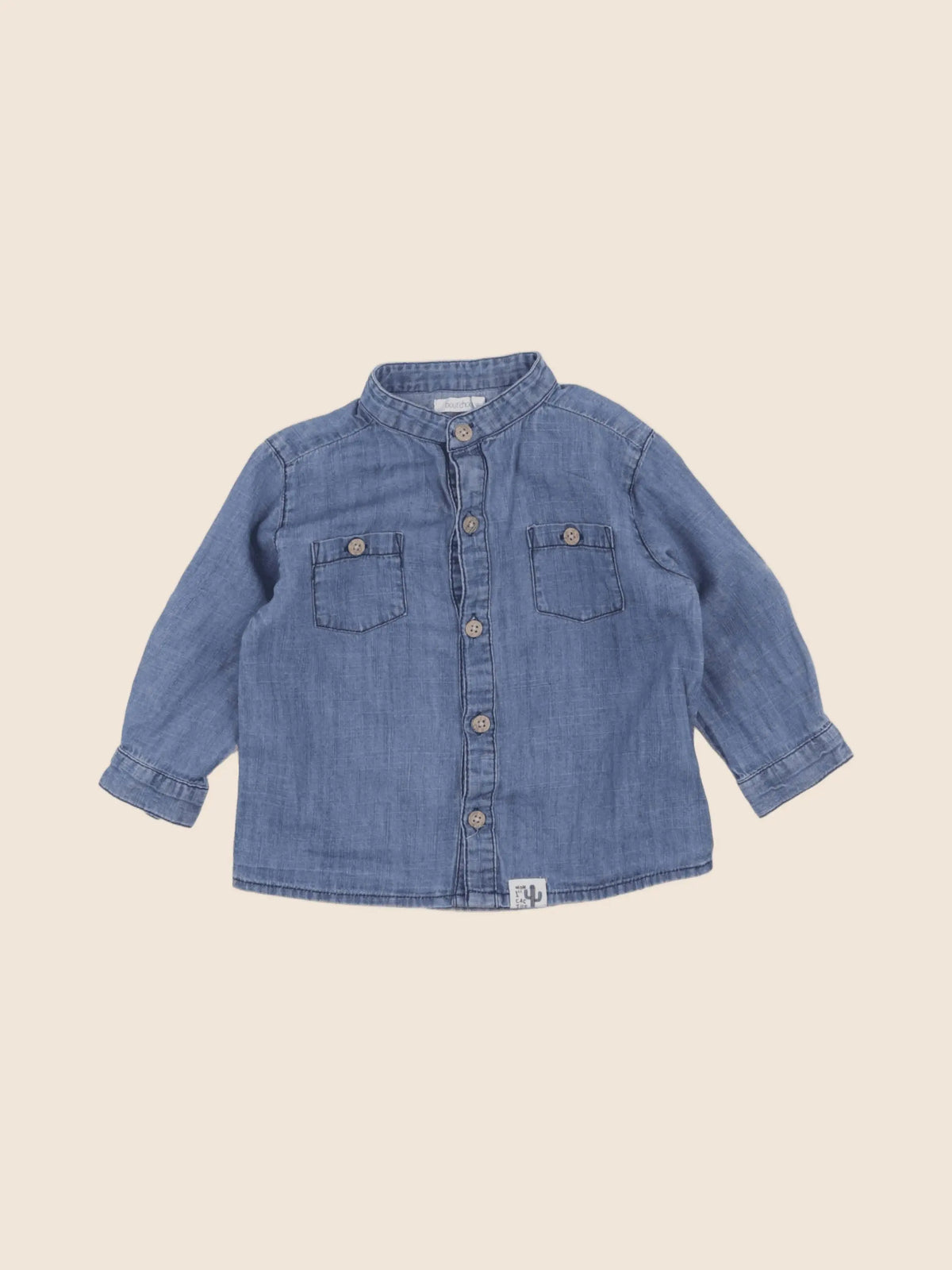 Boutchou - chemise bleu - 9 mois