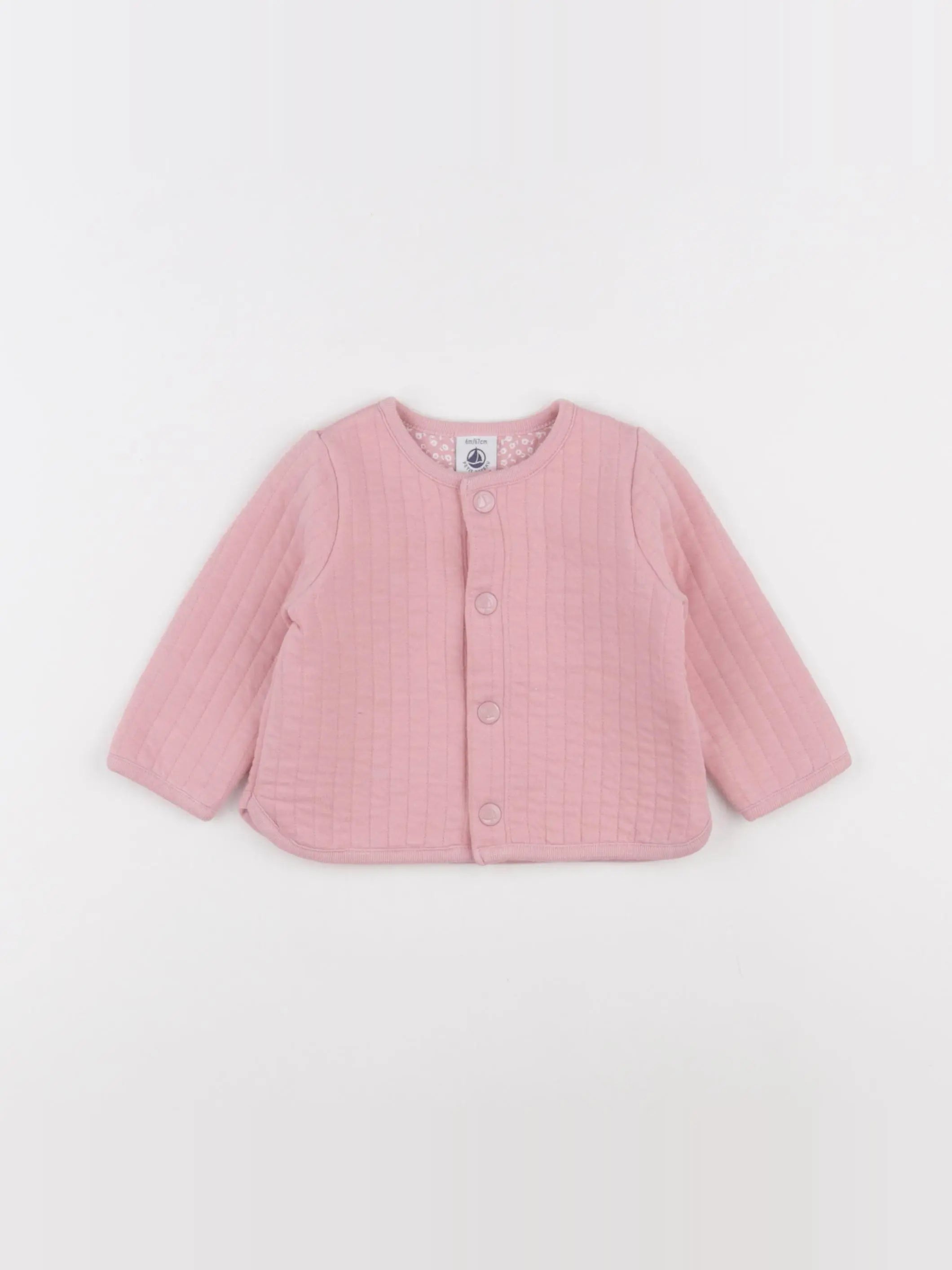 Petit Bateau - sweat rose - 6 mois