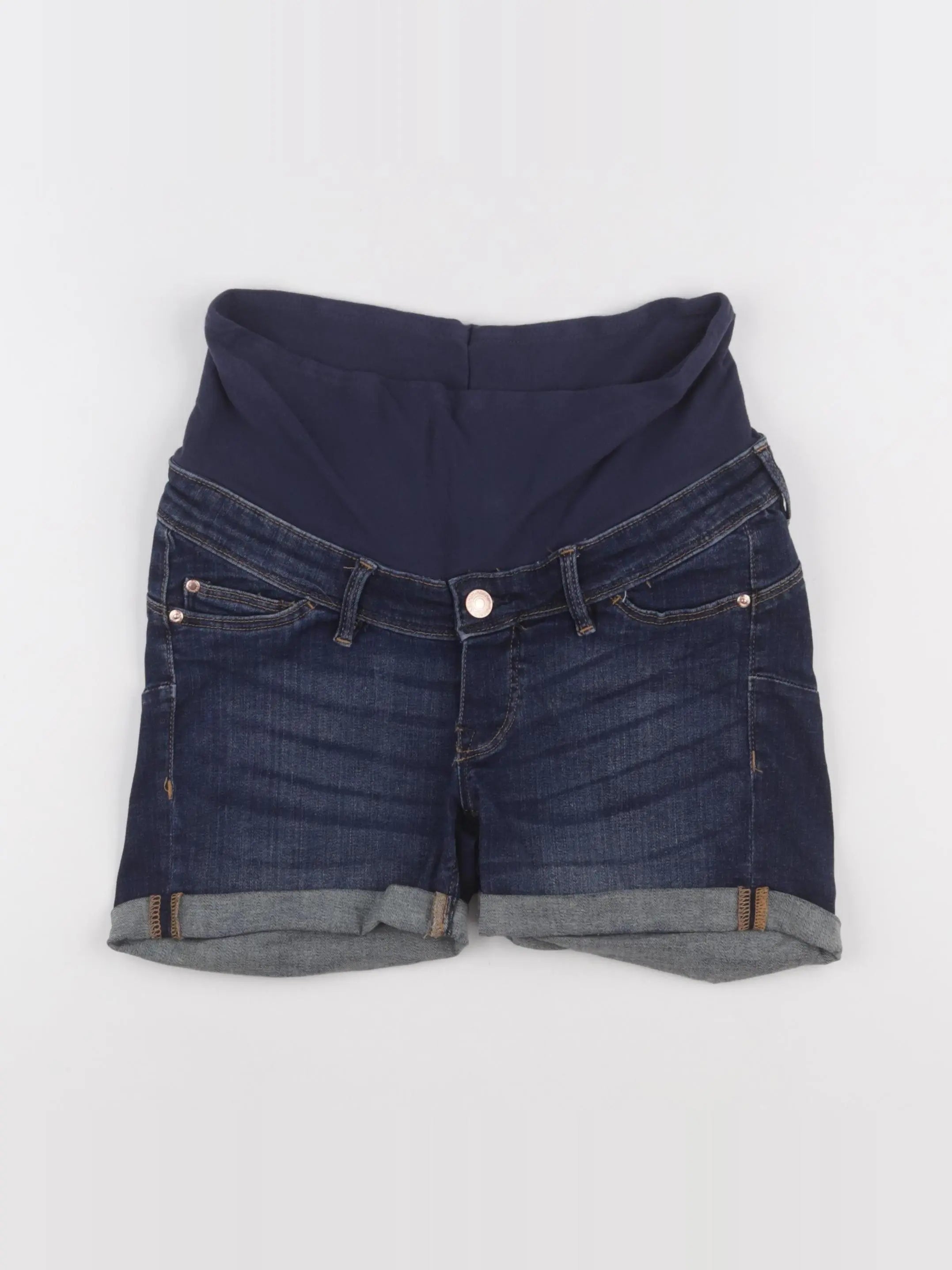 H&M - short grossesse bleu - s