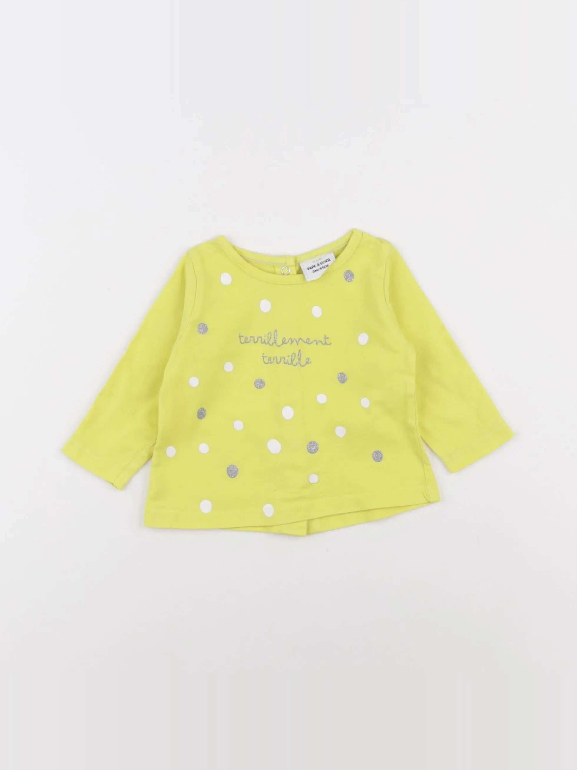 Tape à l'oeil - tee-shirt jaune - 3 mois