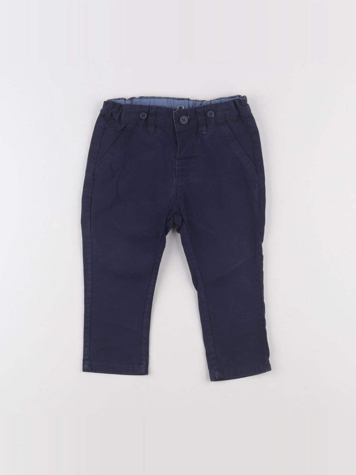 H&M - pantalon bleu - 12/18 mois