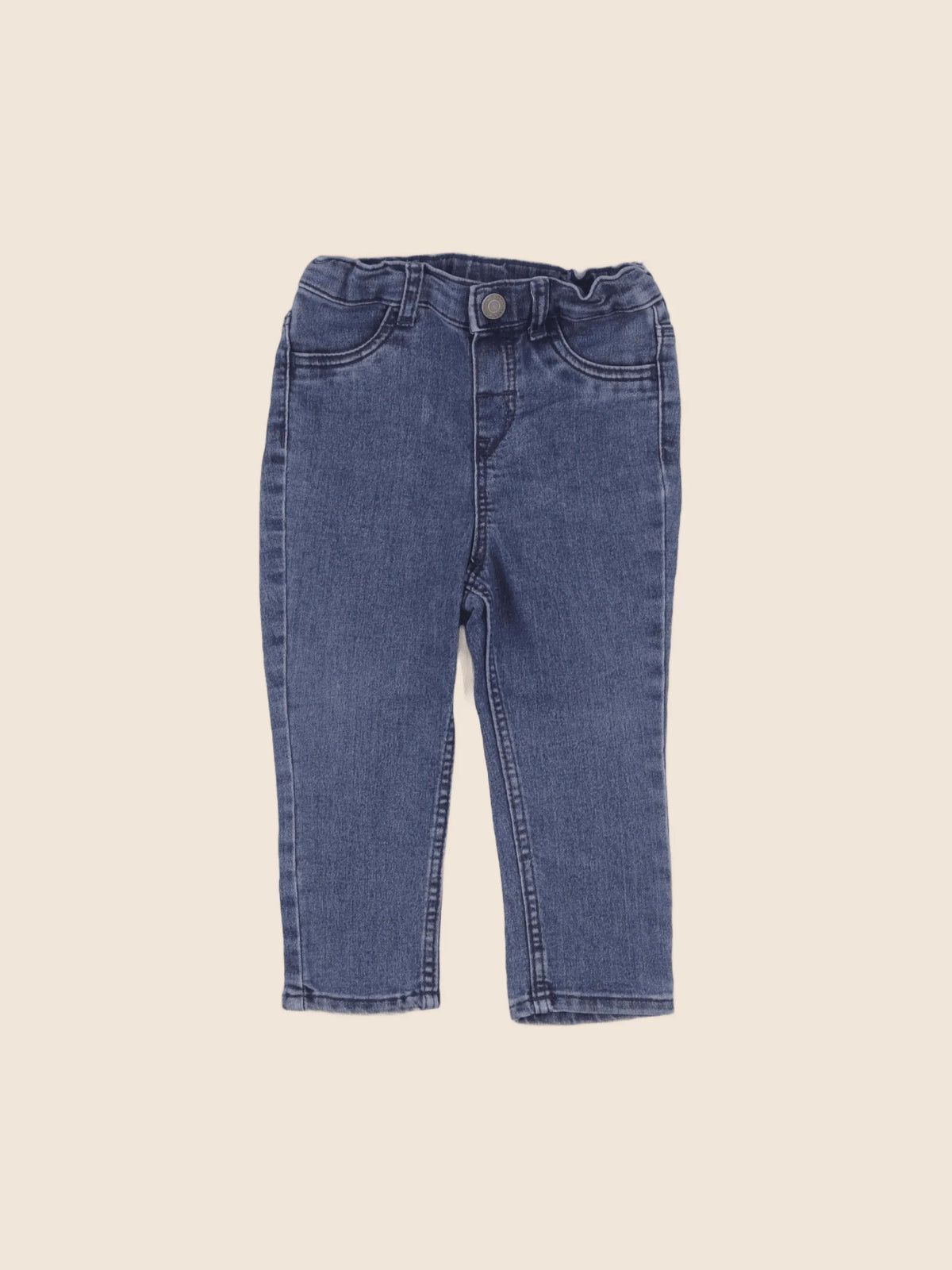 H&M - jean bleu - 12/18 mois