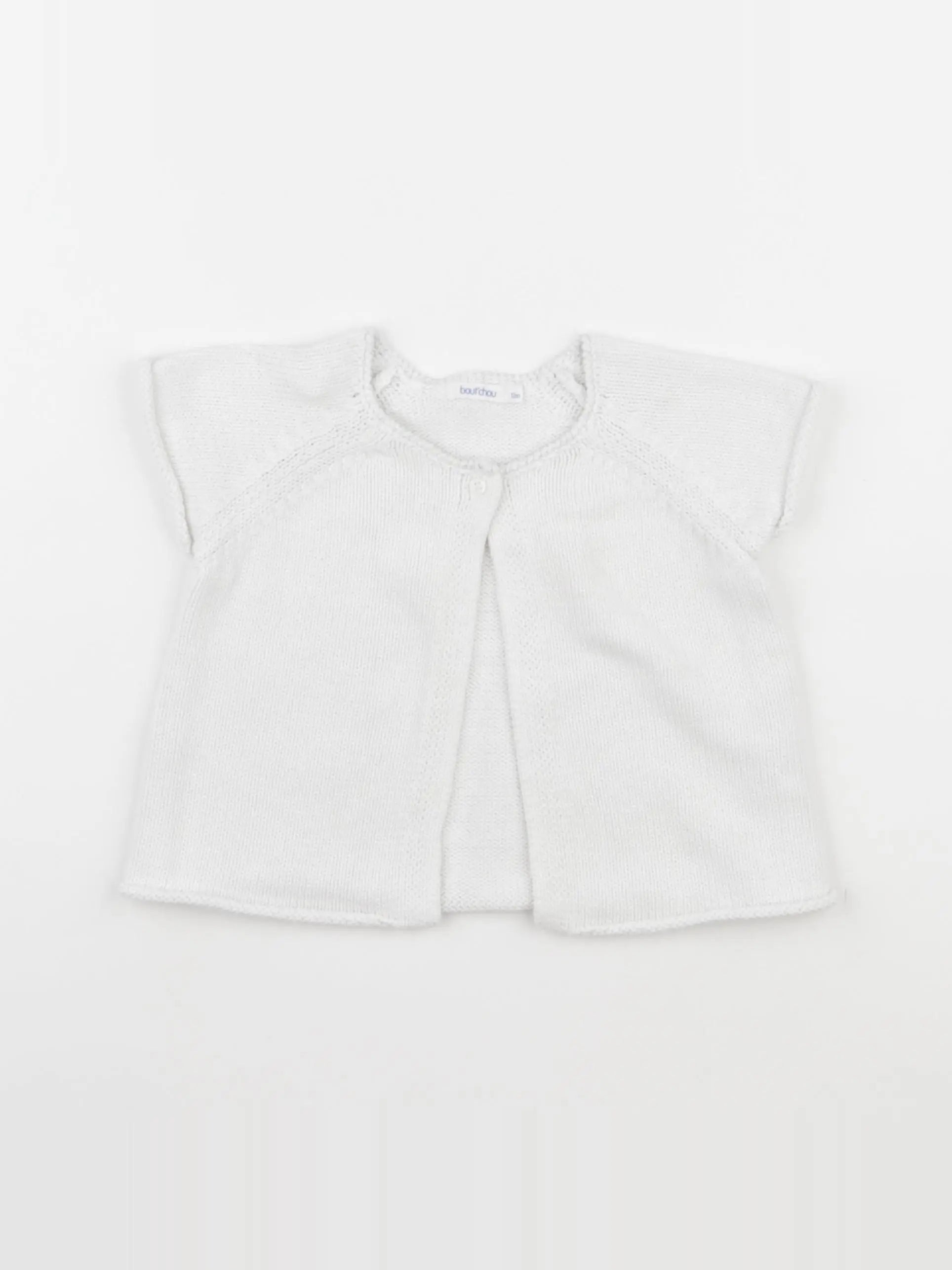 Boutchou - gilet blanc - 12 mois