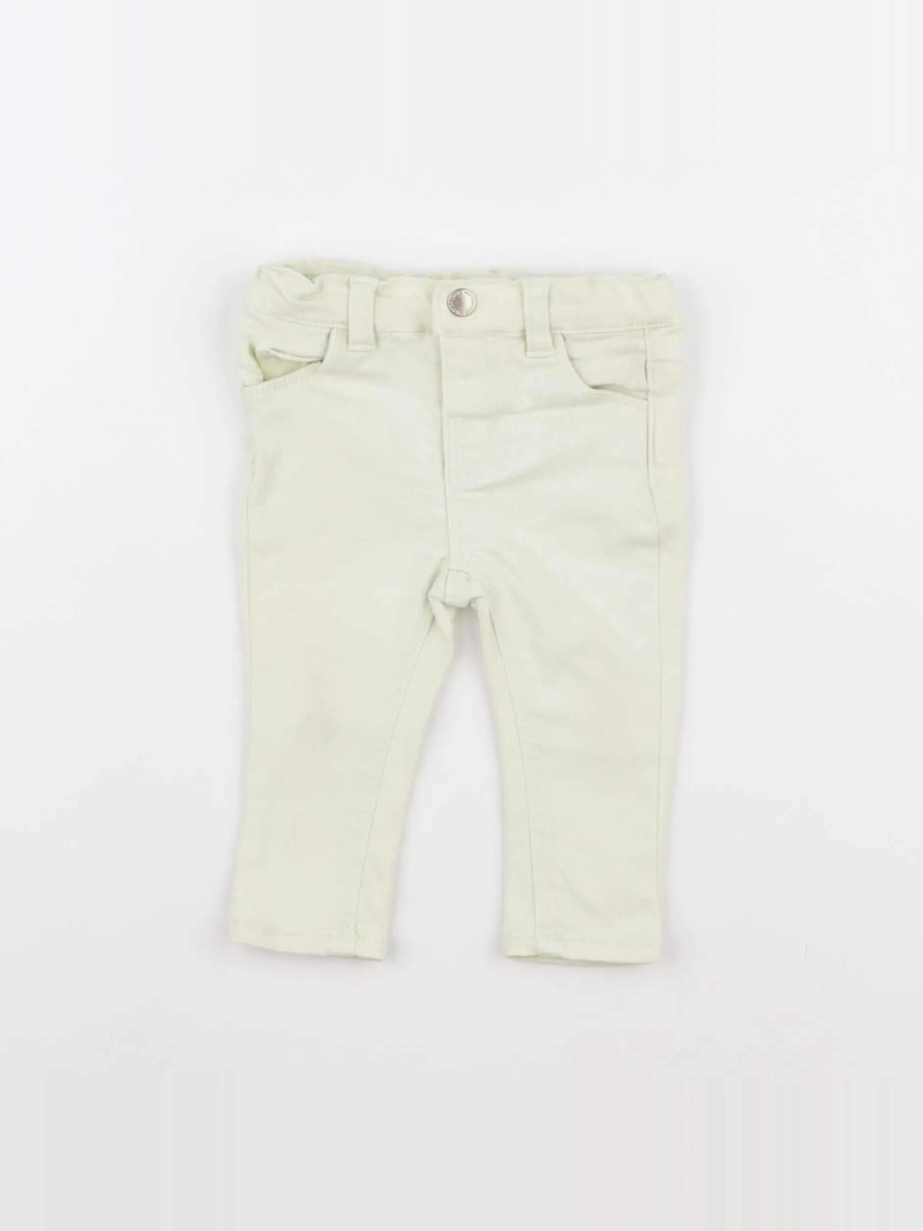 Vertbaudet - pantalon jaune - 6 mois