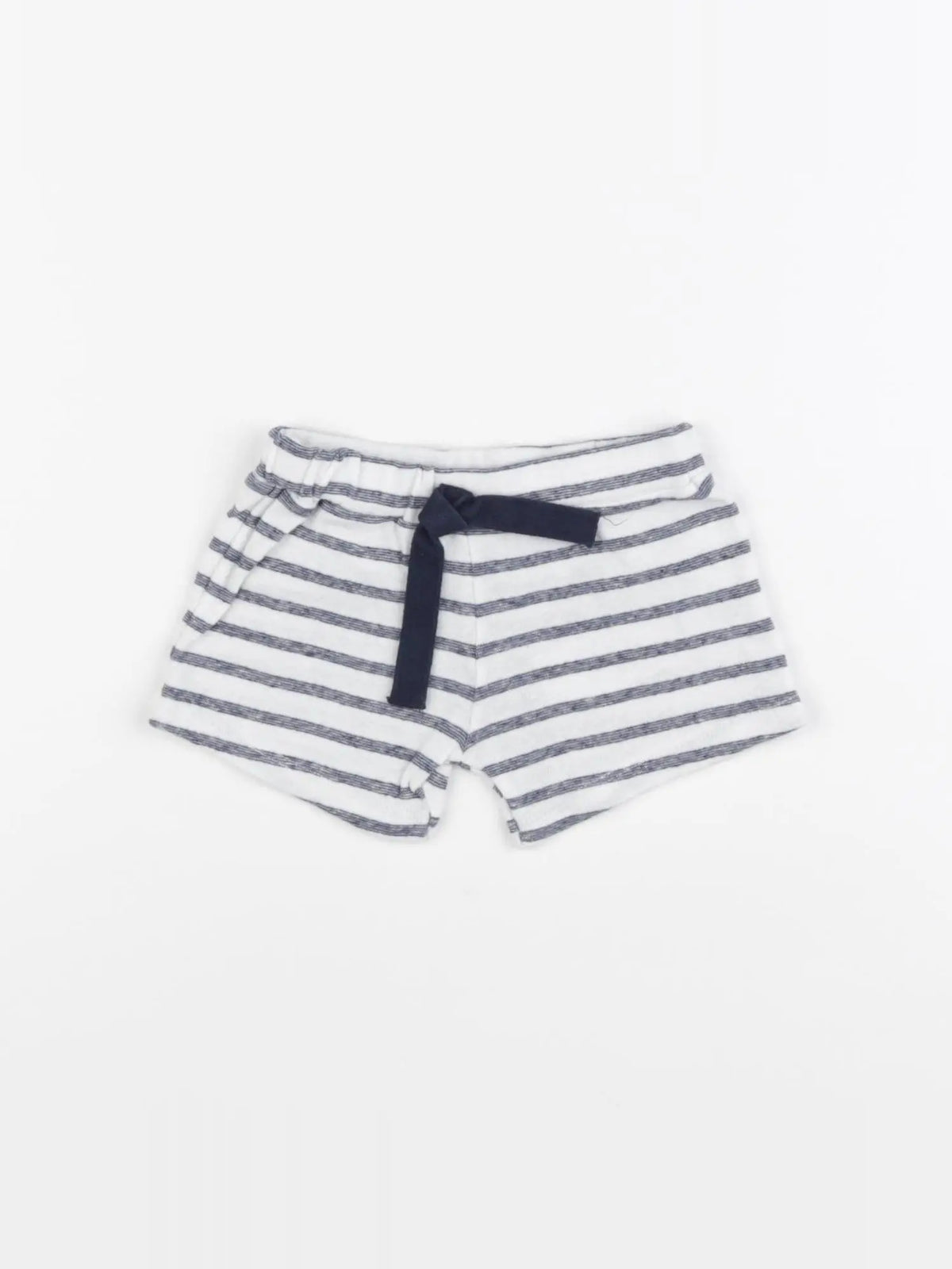 Petit Bateau - short bleu, blanc - 6 mois
