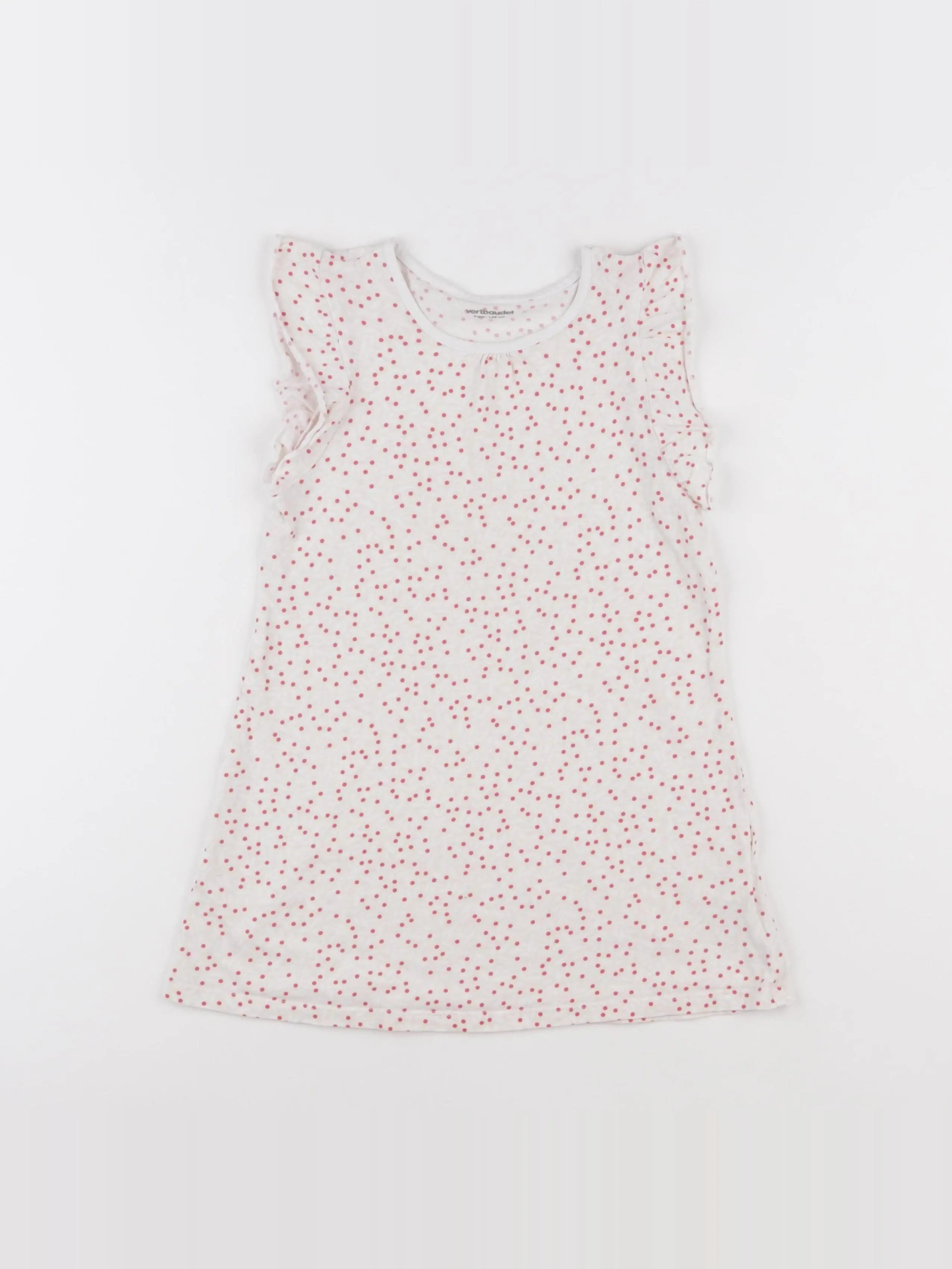 Vertbaudet - robe de chambre blanc, rose - 5 ans
