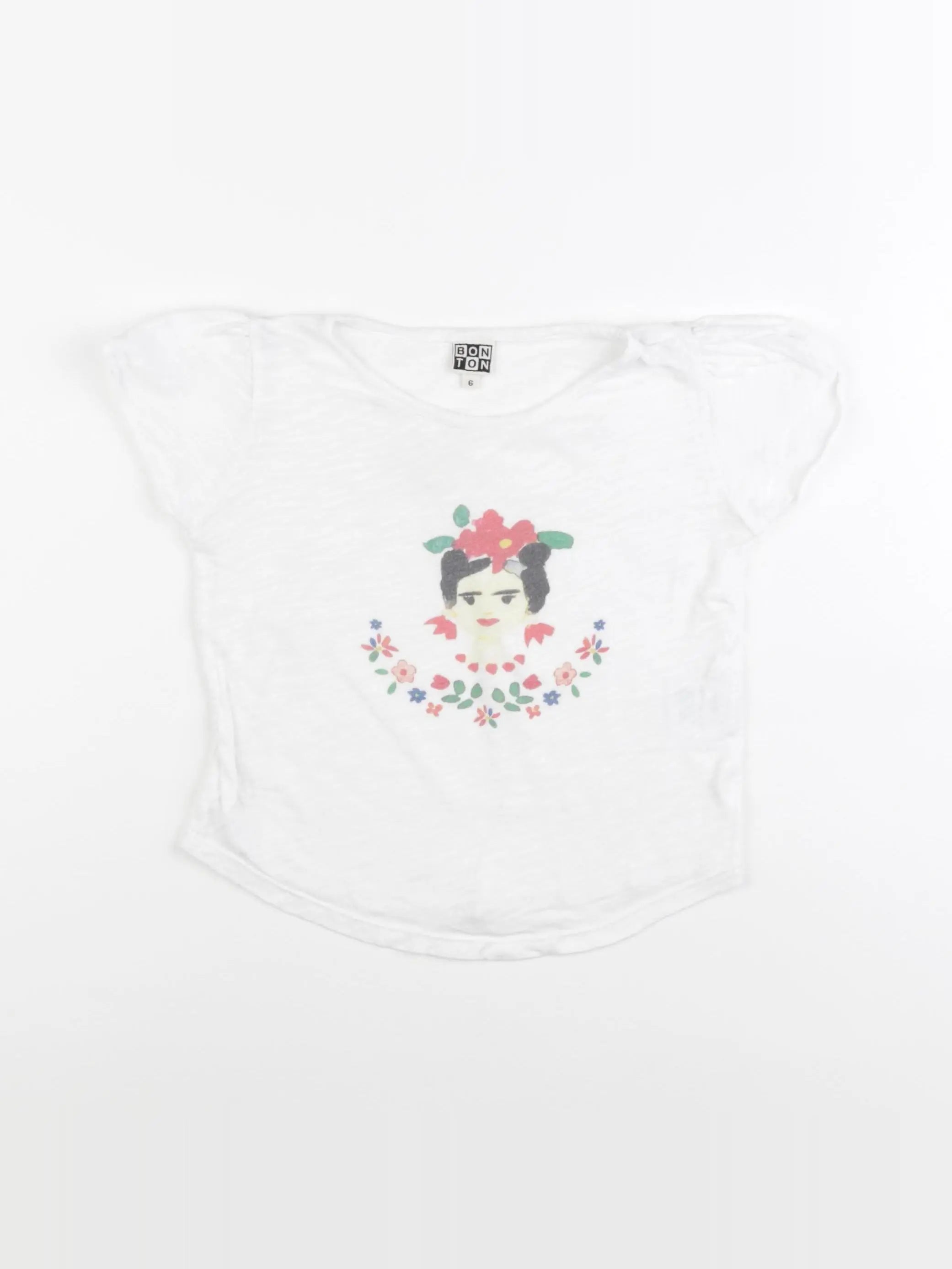 Bonton - tee-shirt blanc - 6 ans