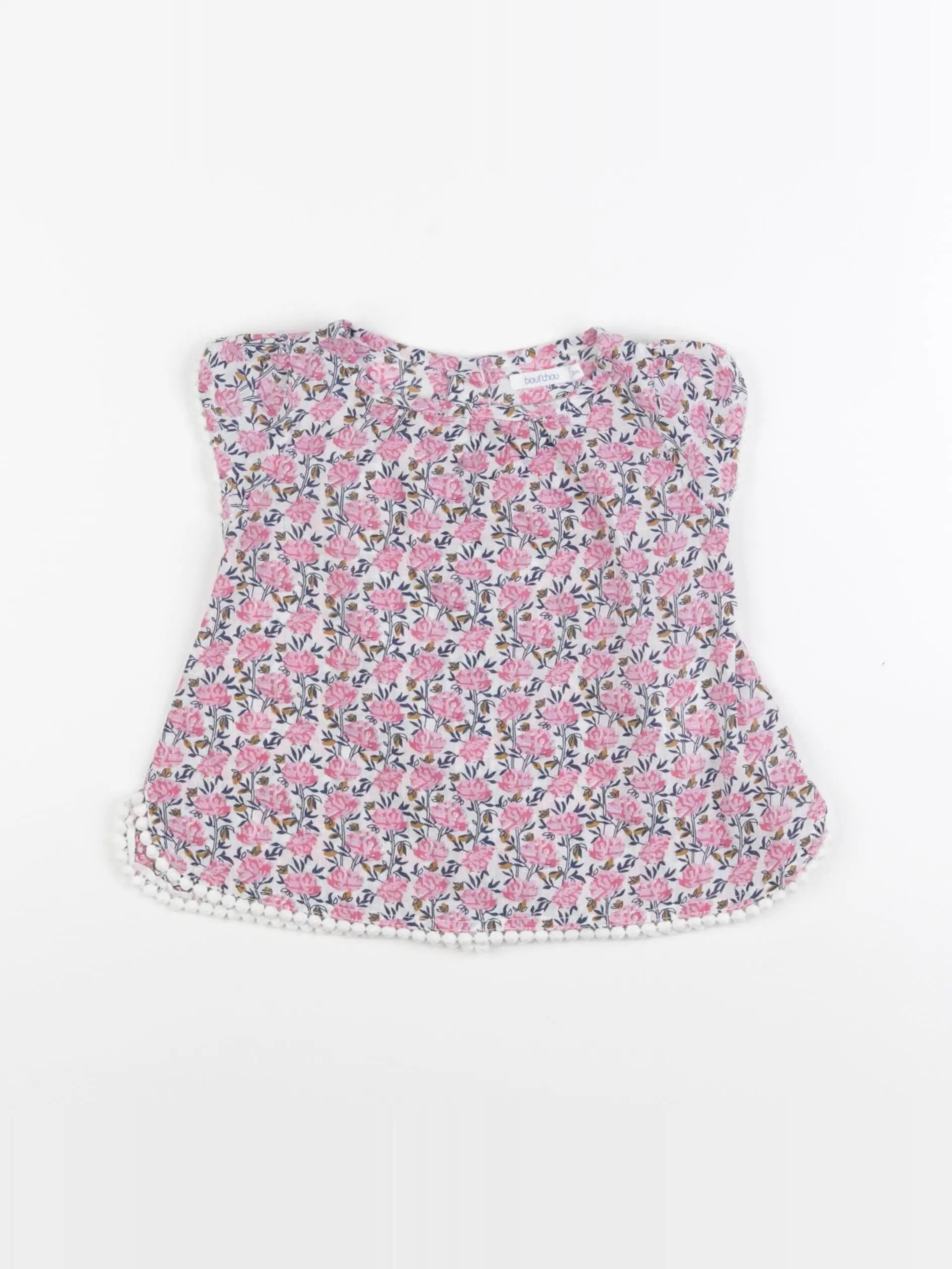 Boutchou - blouse rose - 12 mois