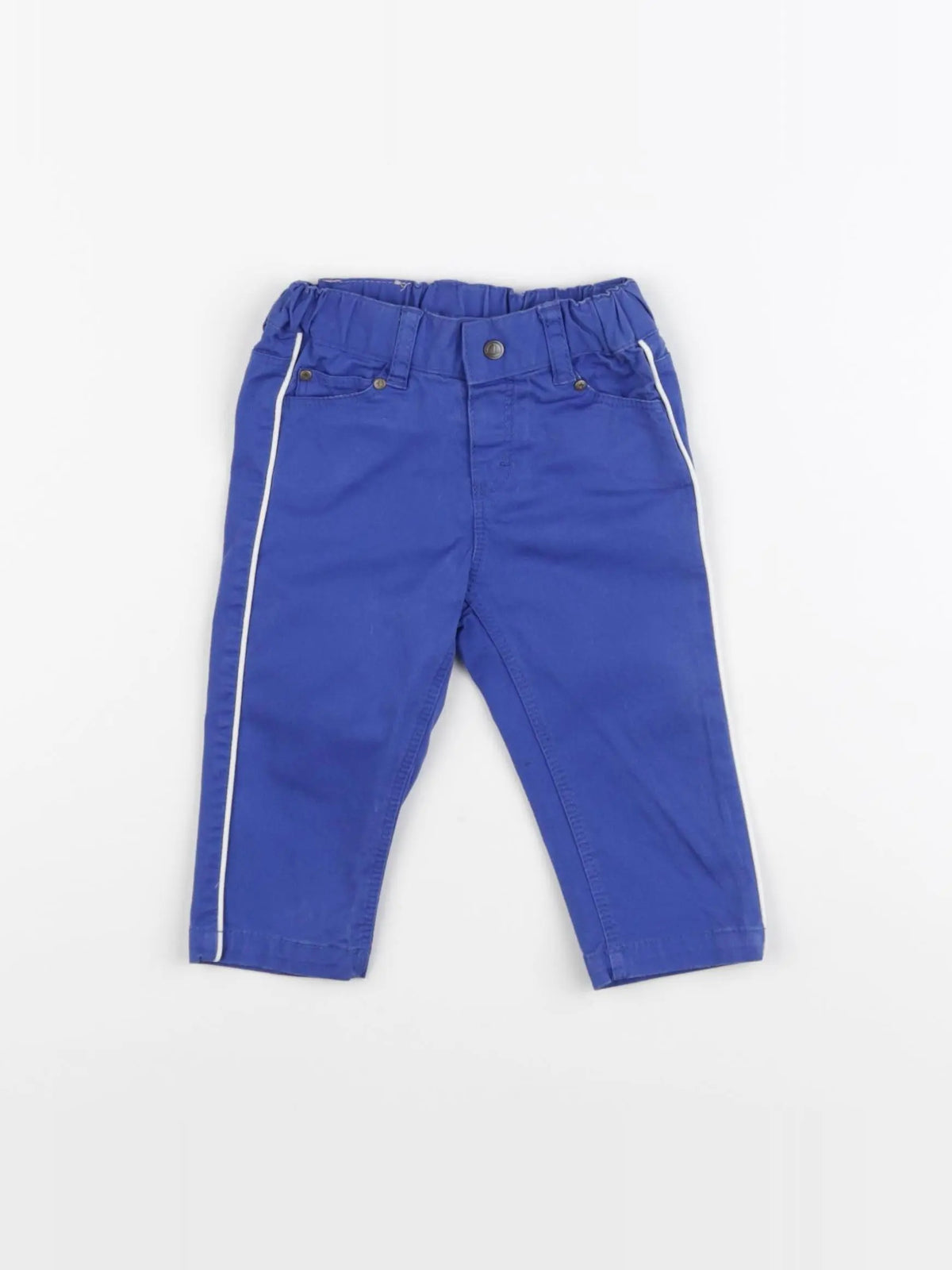 Petit Bateau - pantalon bleu - 6 mois
