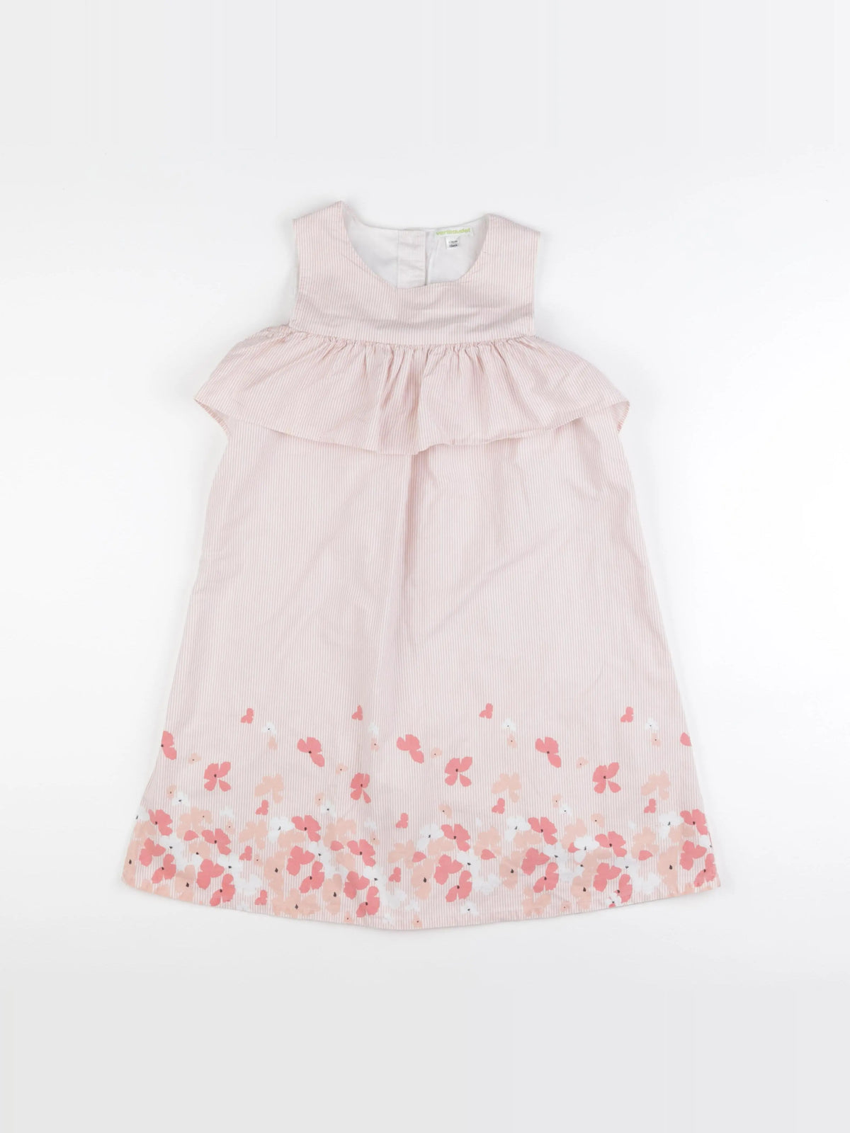 Vertbaudet - robe rose, blanc - 10 ans