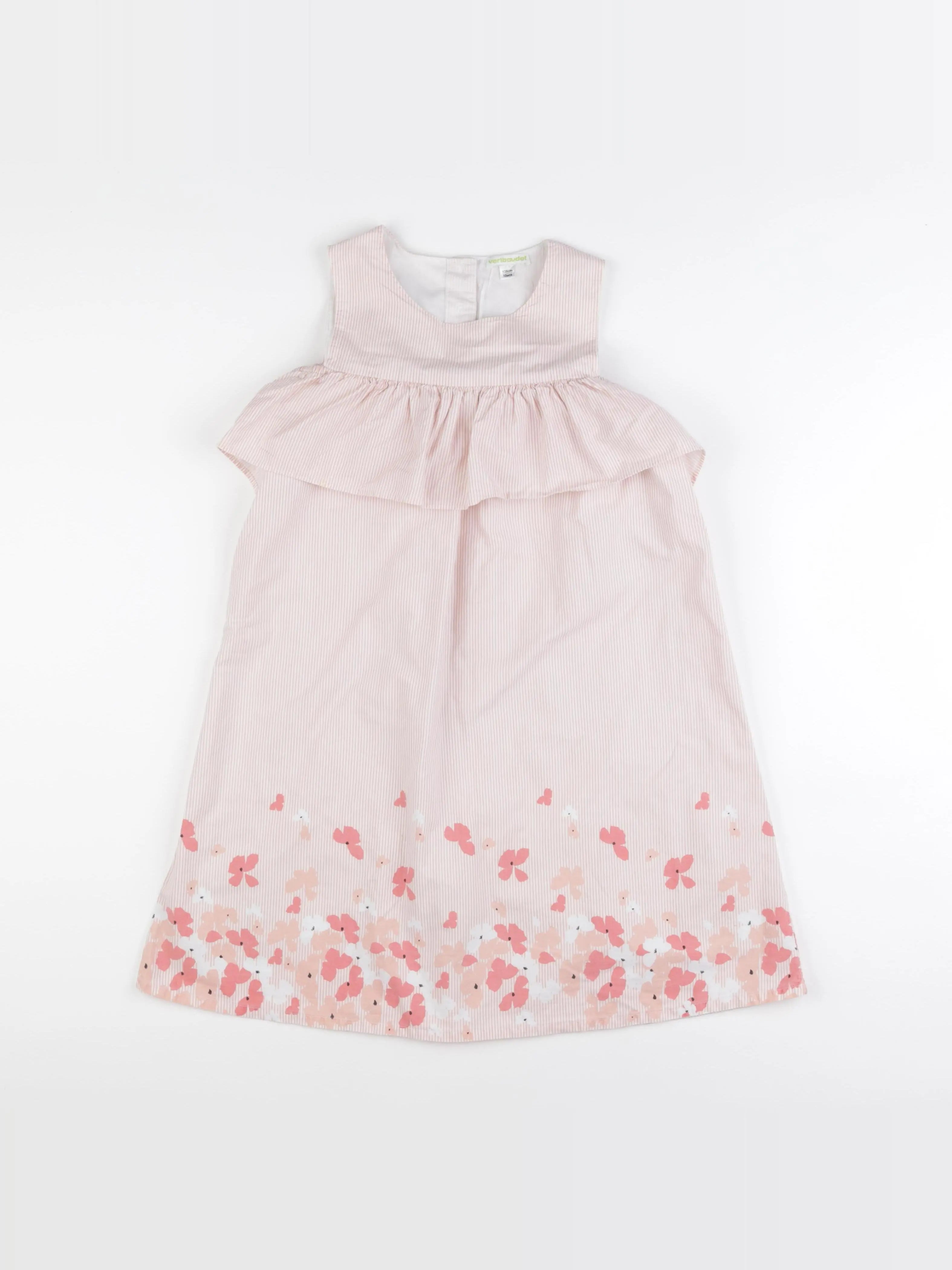 Vertbaudet - robe rose, blanc - 10 ans