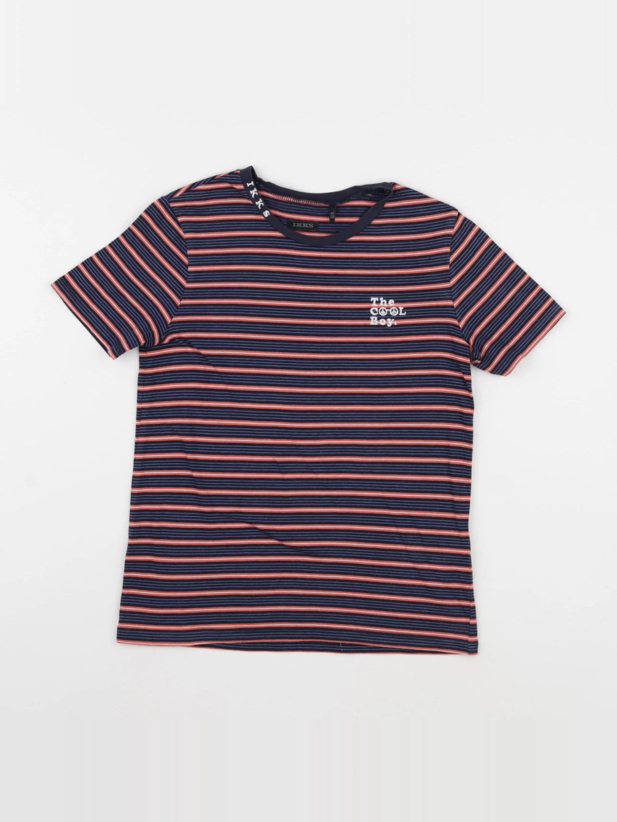 IKKS - tee-shirt orange, bleu - 8 ans