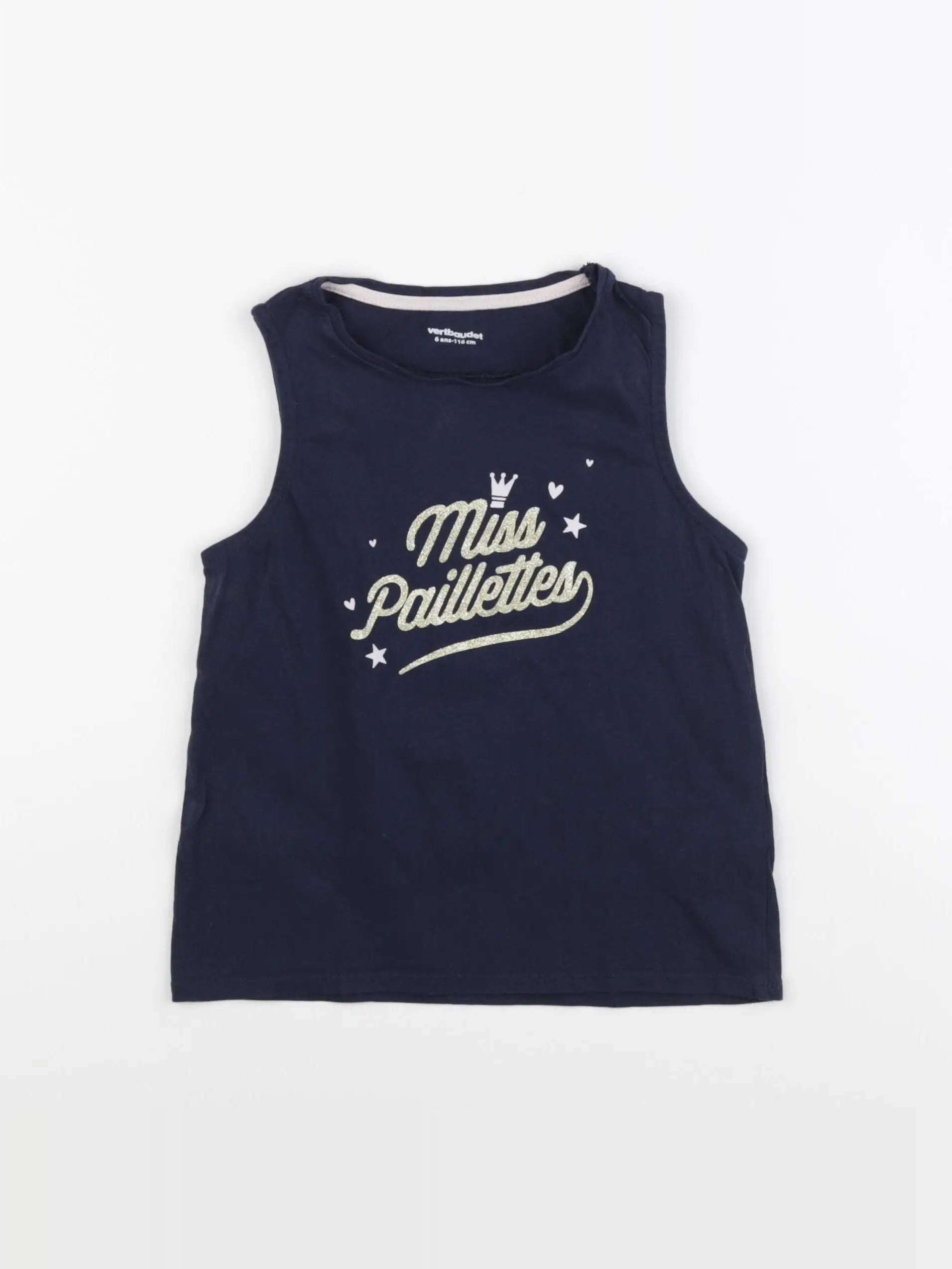 Vertbaudet - débardeur bleu - 6 ans
