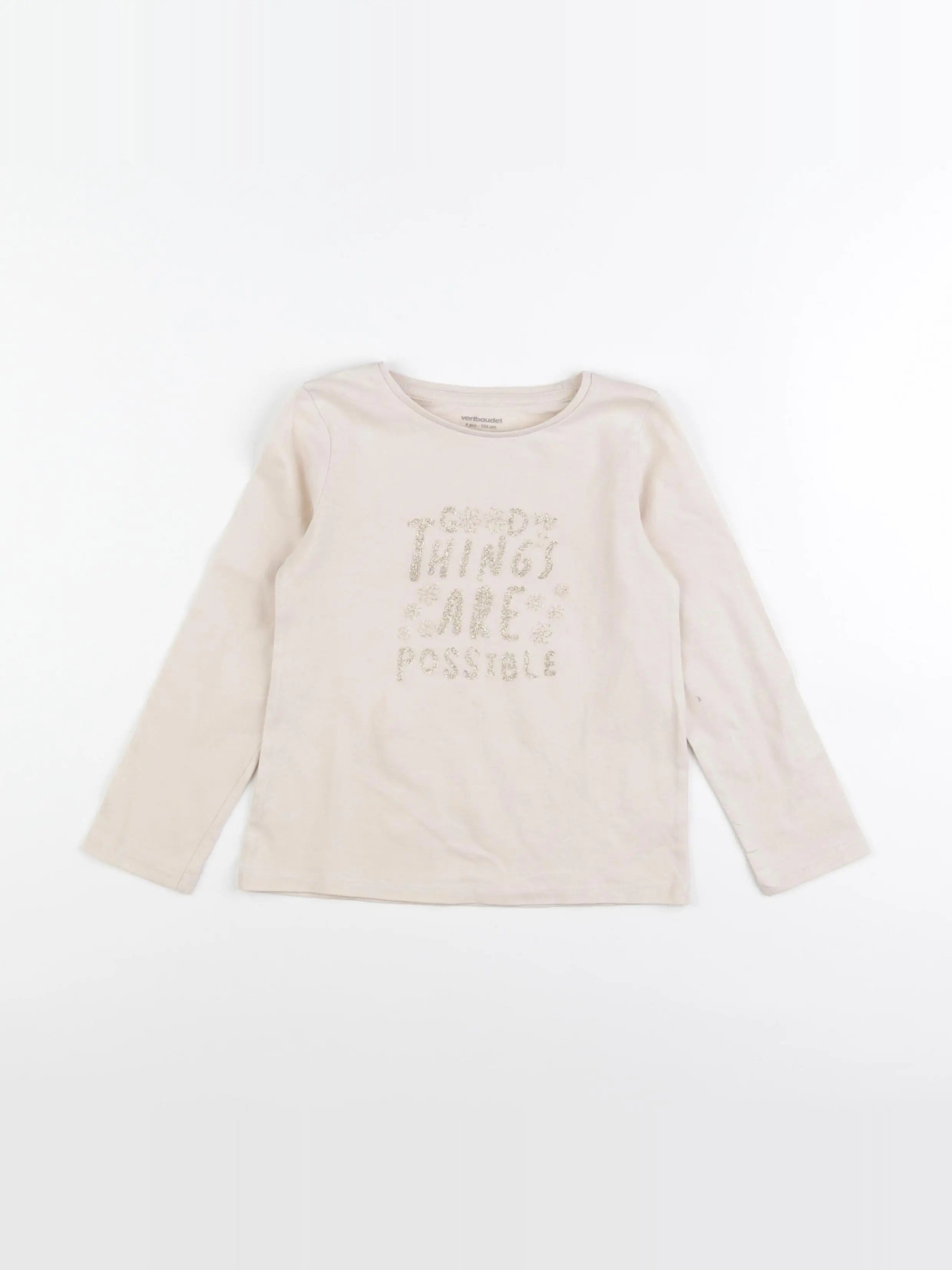 Vertbaudet - tee-shirt rose - 4 ans