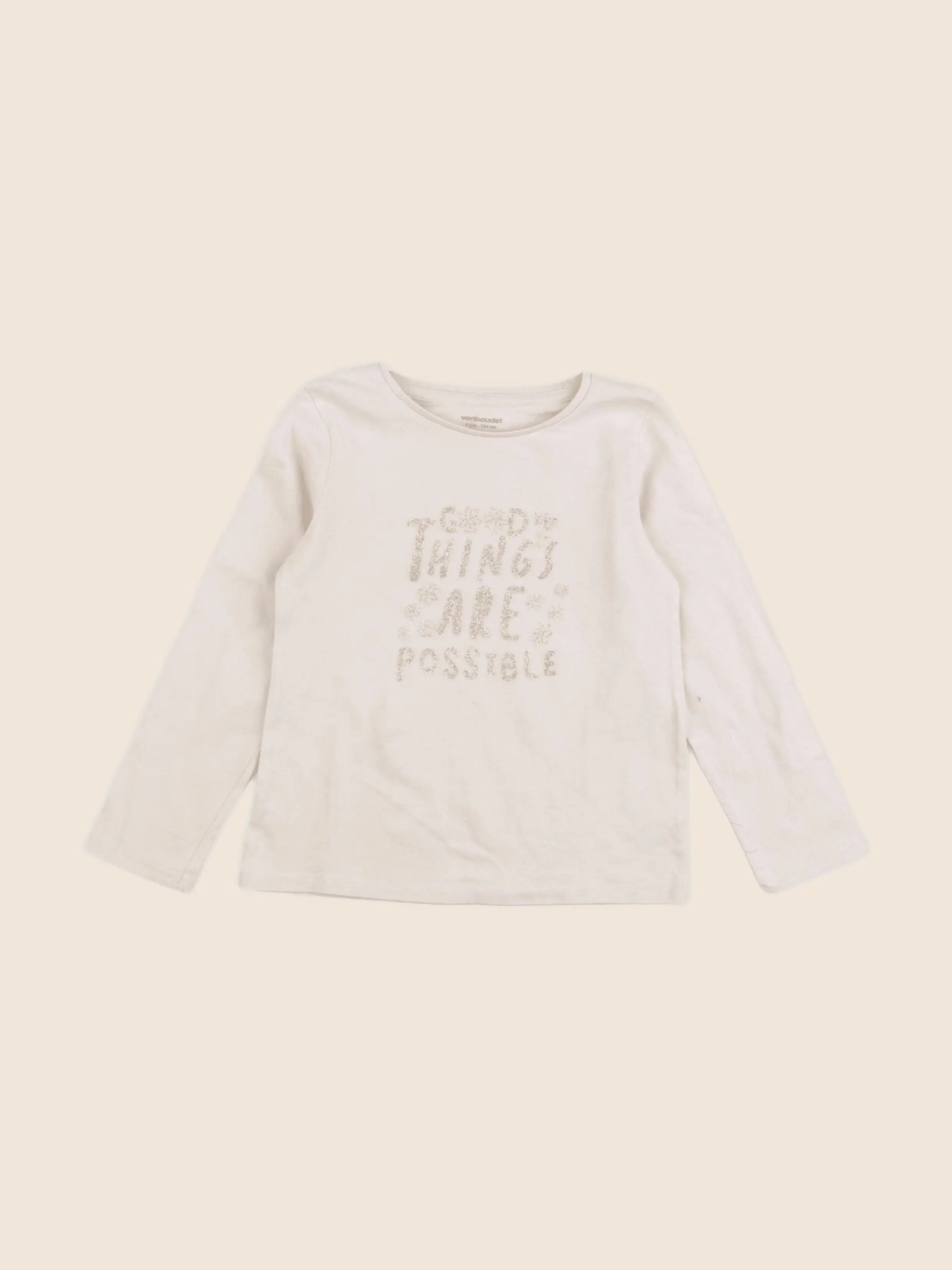 Vertbaudet - tee-shirt rose - 4 ans
