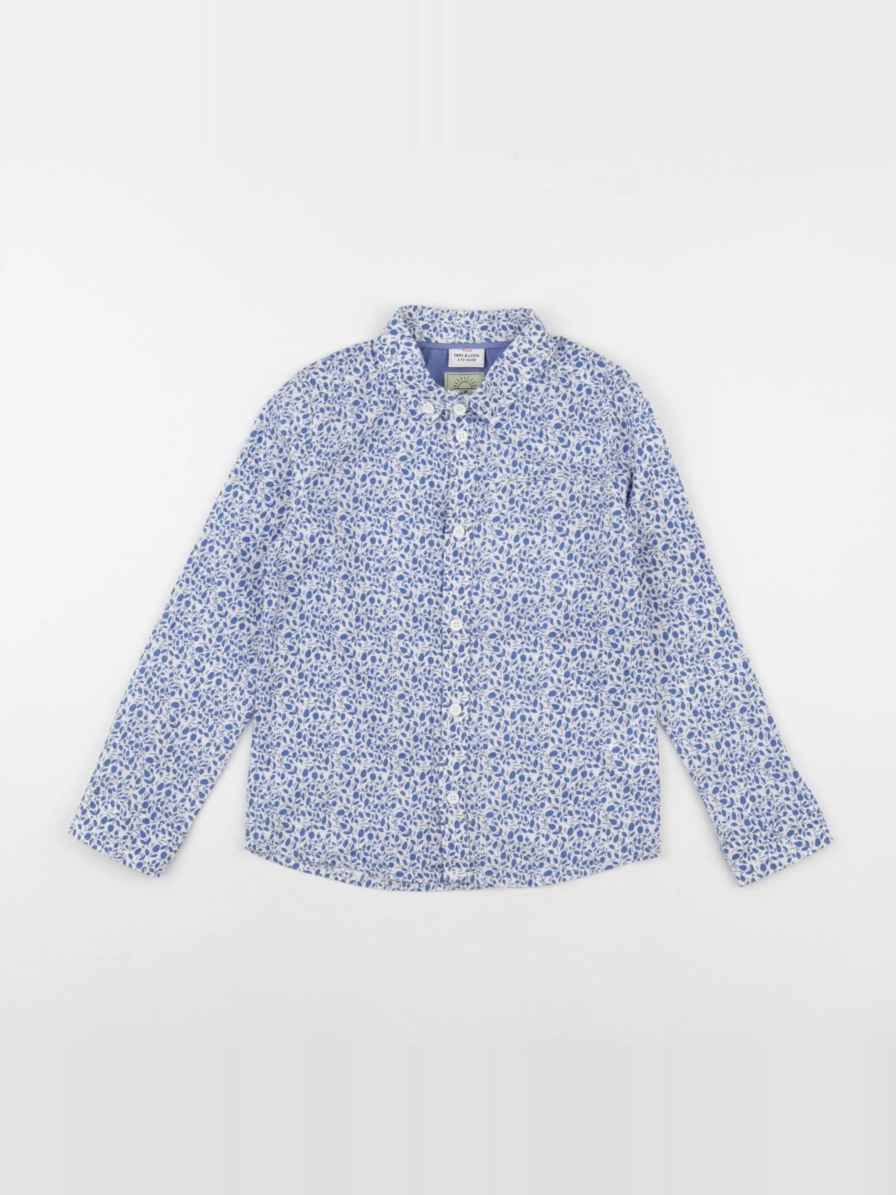 Tape à l'oeil - chemise bleu, blanc - 6 ans