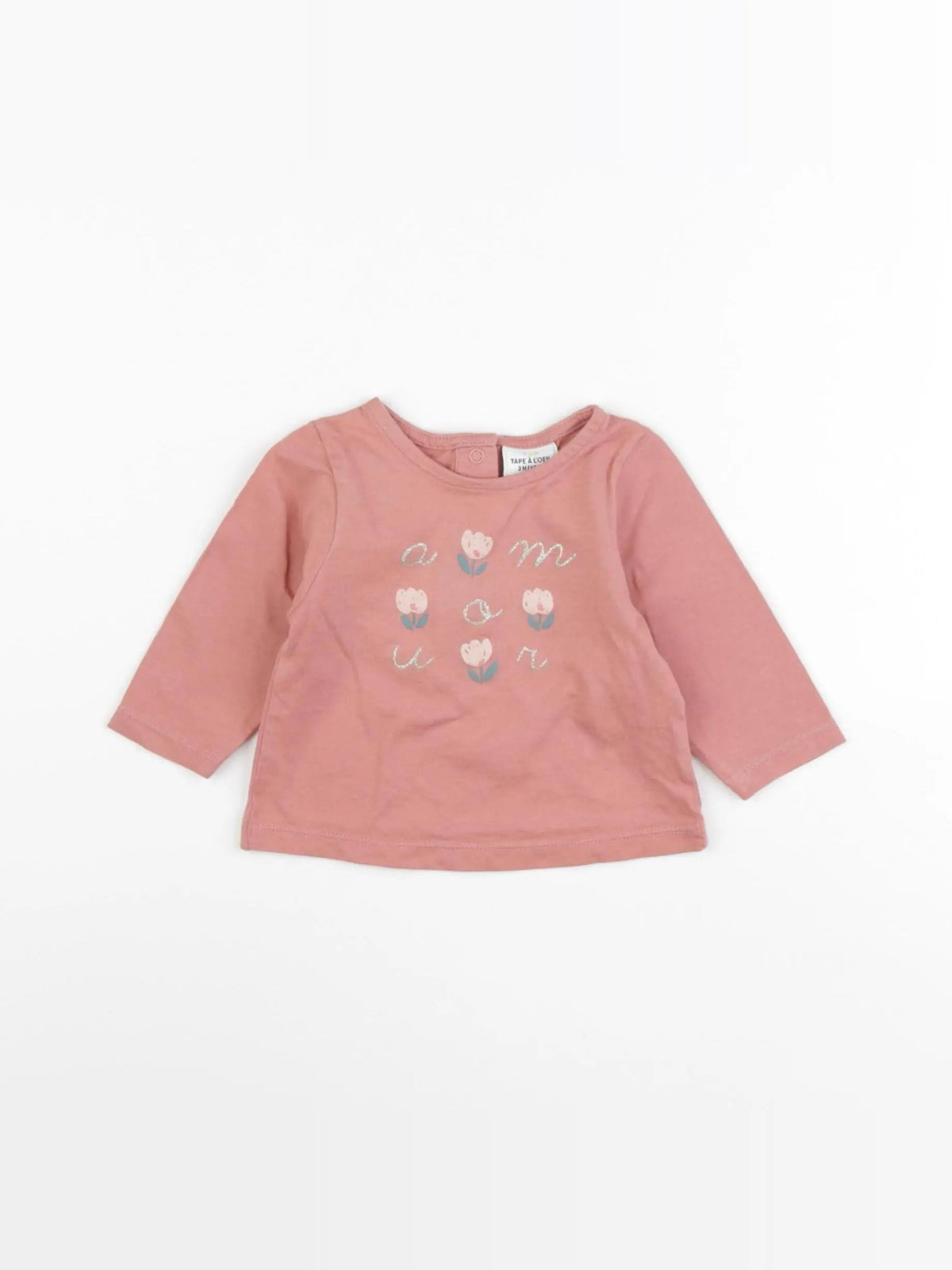 Tape à l'oeil - tee-shirt rose - 3 mois