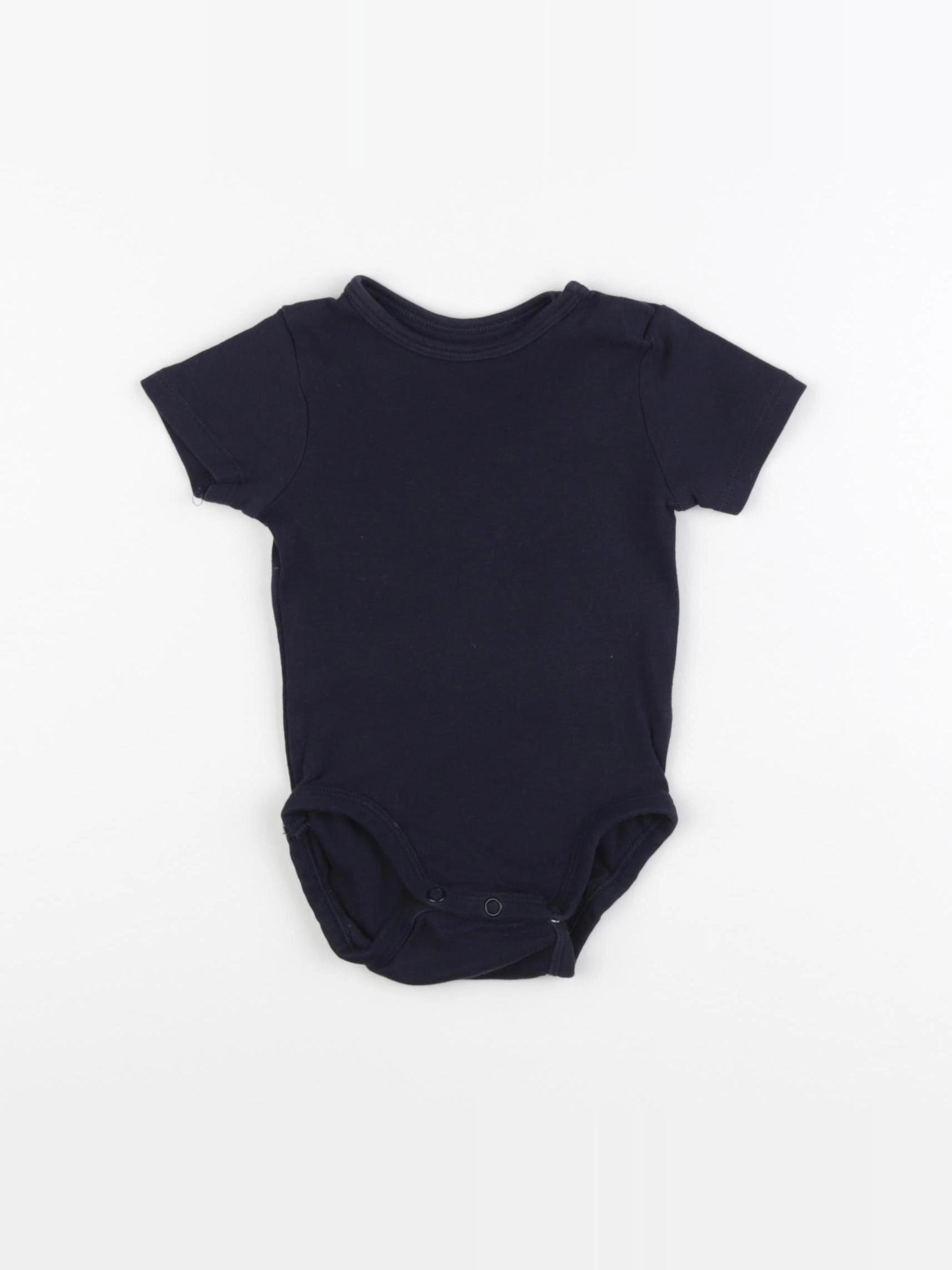 H&M - body bleu - 3/6 mois