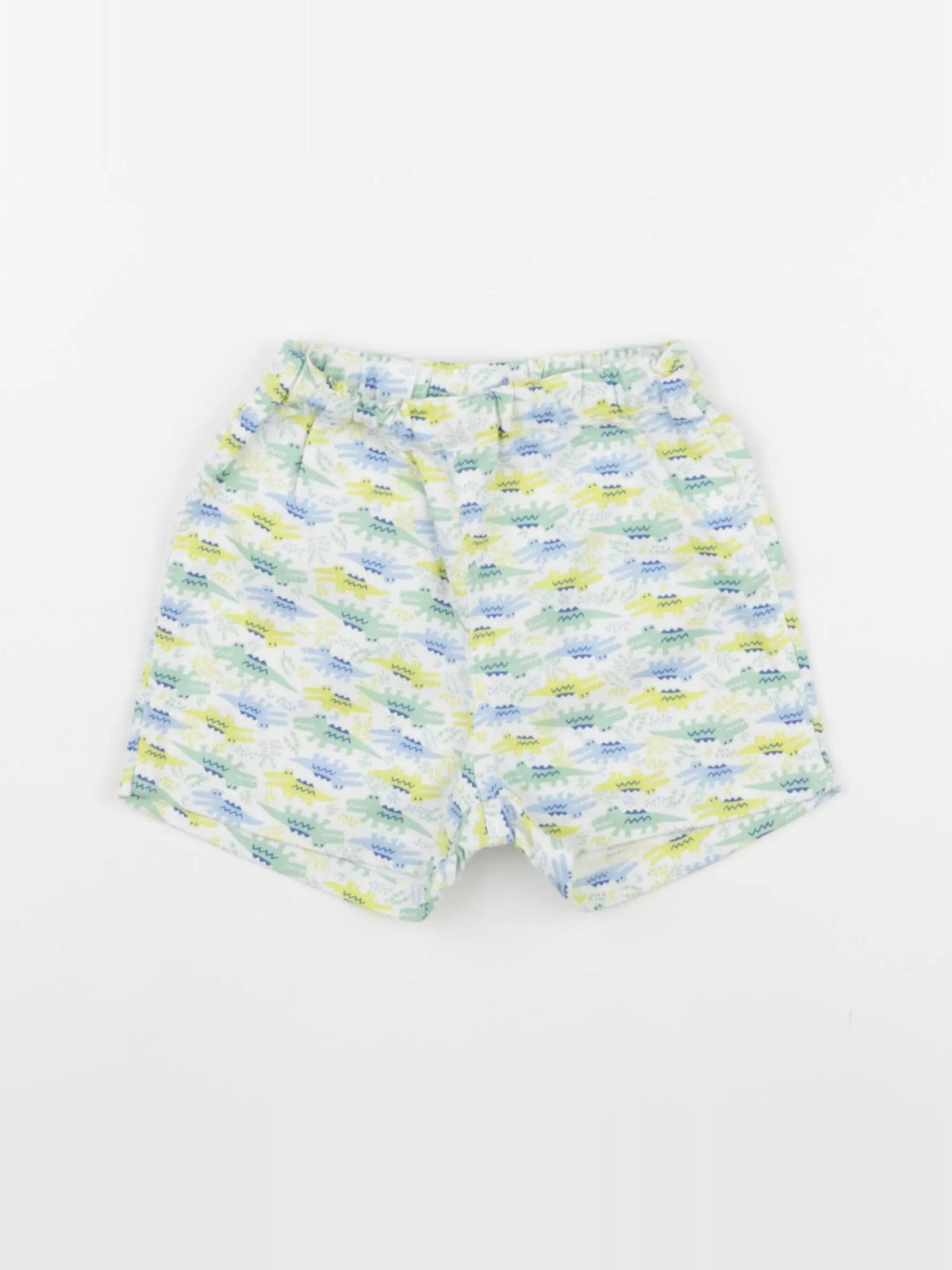 Uniqlo - short bleu, blanc, jaune - 12/18 mois